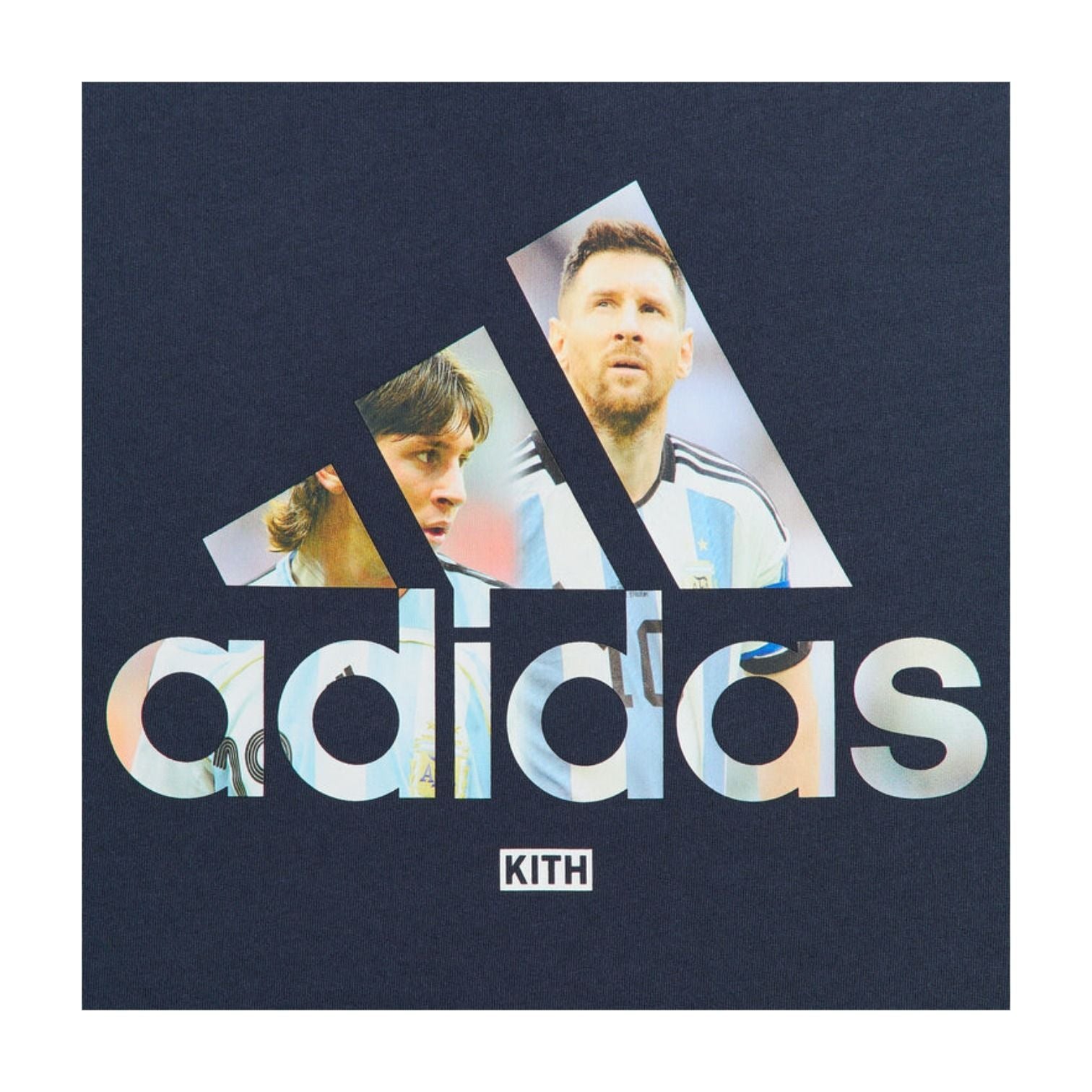 KITH x Messi for adidas Football Graphic T-Shirt 'Night Navy' ADKU4266