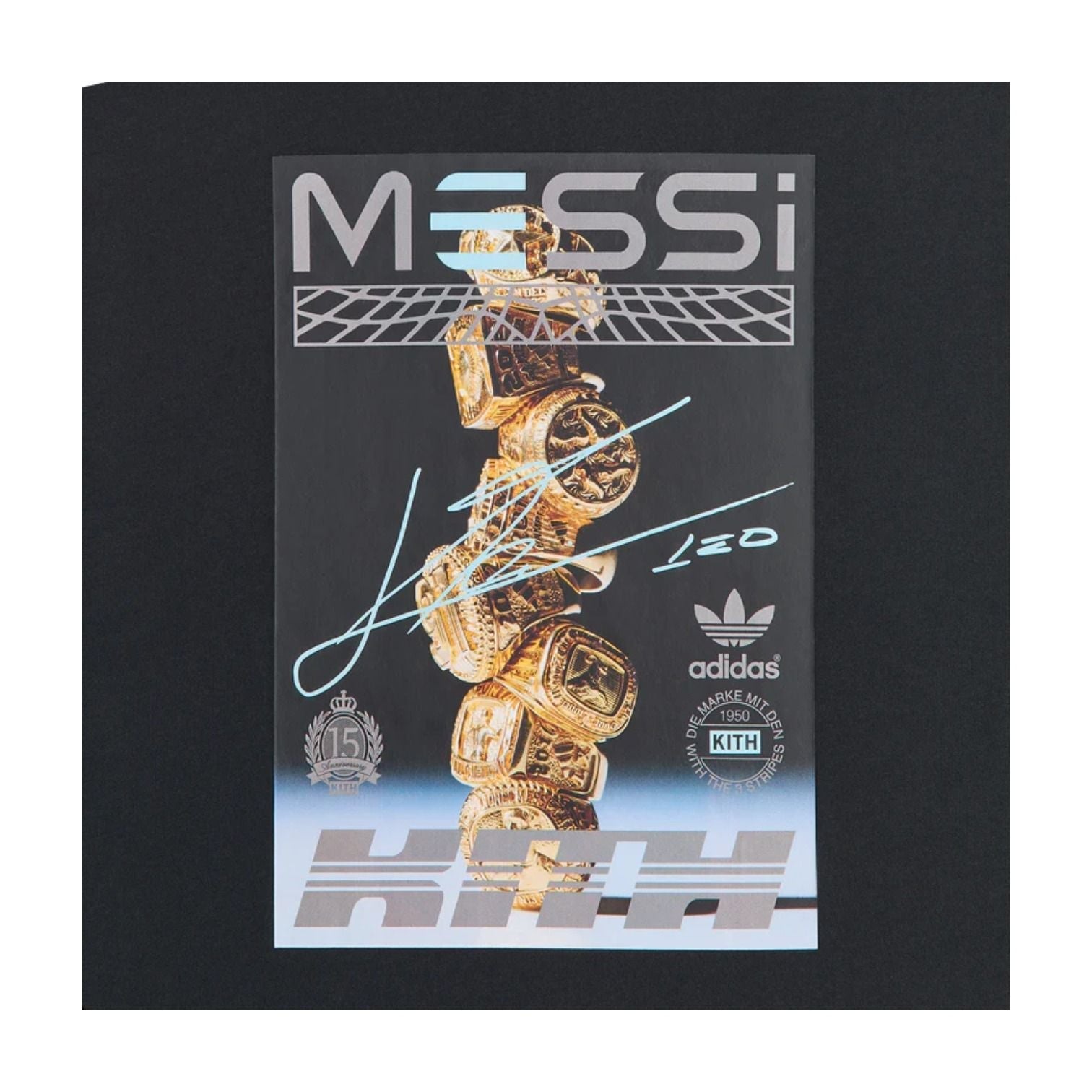KITH x Messi for adidas Football Graphic T-Shirt 'Black' ADKU4271