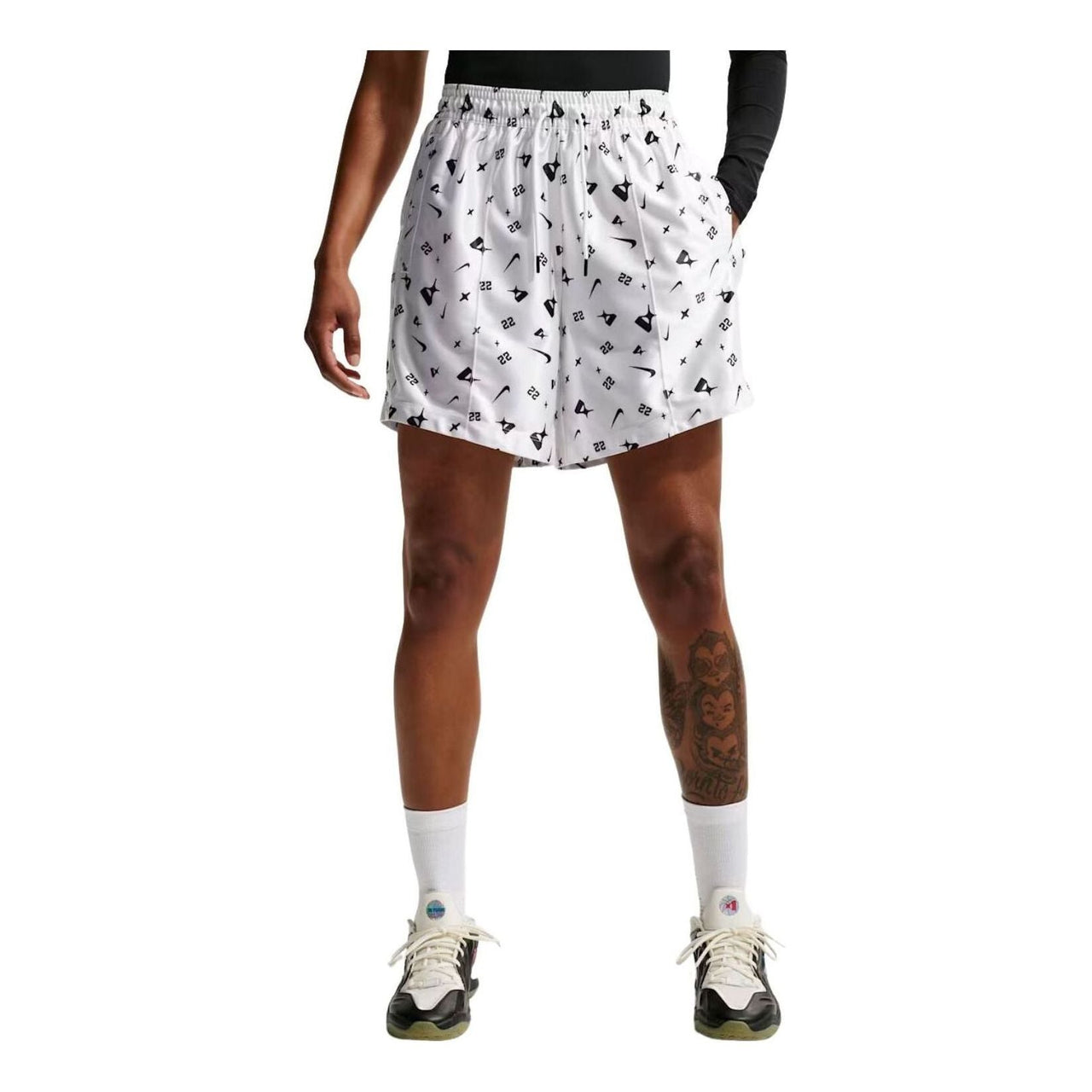 (WMNS) Nike A'ja Wilson Dri-FIT Shorts 'White Black' II4210-100
