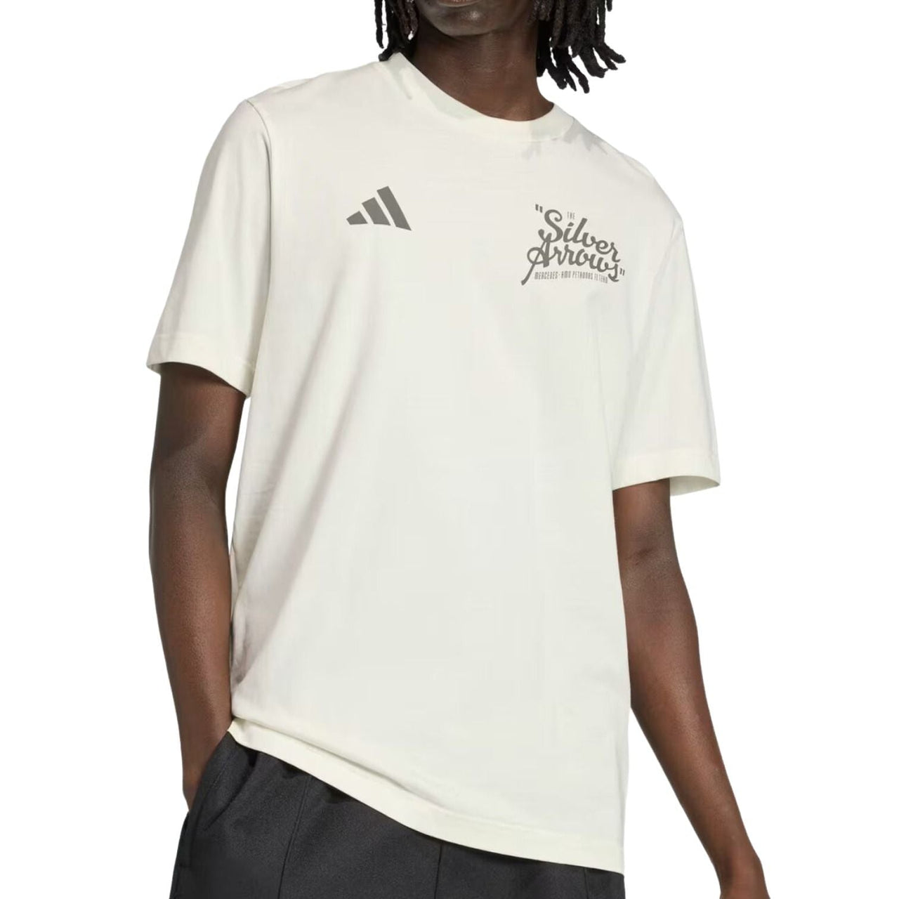 adidas Mercedes-AMG F1 Team Silver Arrows T-Shirt 02 'Off White Granite' KE8288