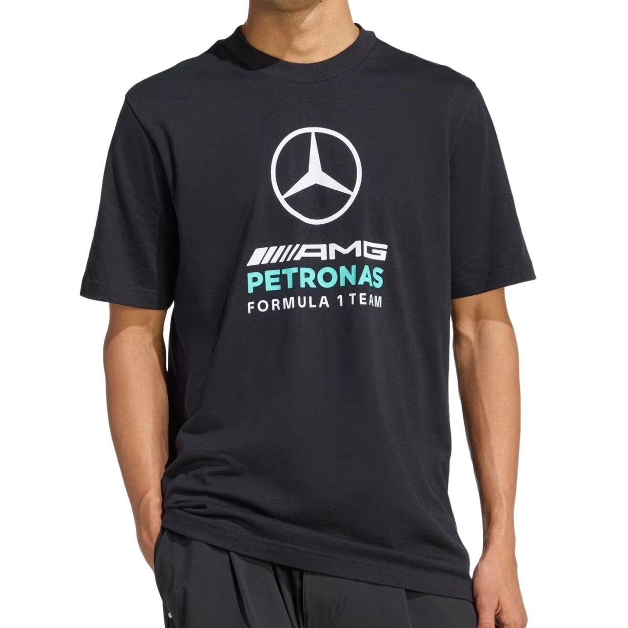 adidas Mercedes-AMG F1 Team DNA Graphic T-Shirt 'Black Semi Mint Rush' KE8163