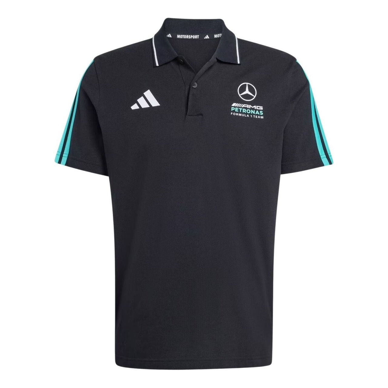 adidas Mercedes-AMG F1 Team DNA Polo Shorts 'Black Semi Mint Rush' KE8165