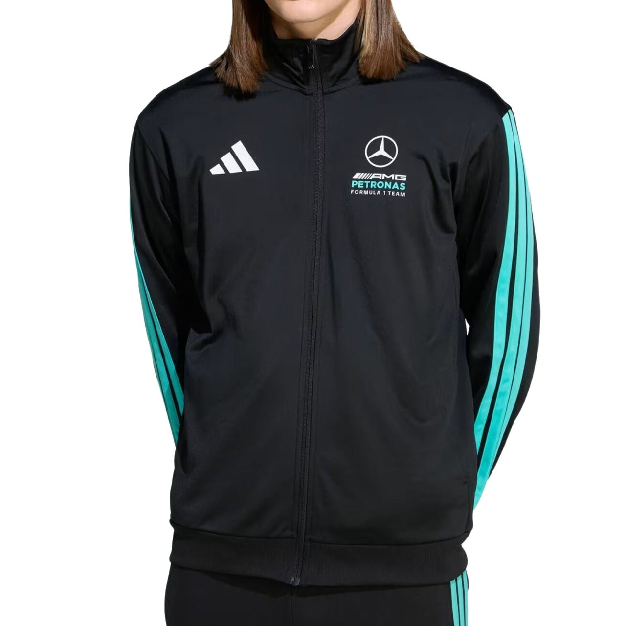 adidas Mercedes-AMG F1 Team DNA Track Top 'Black Semi Mint Rush' KE8167