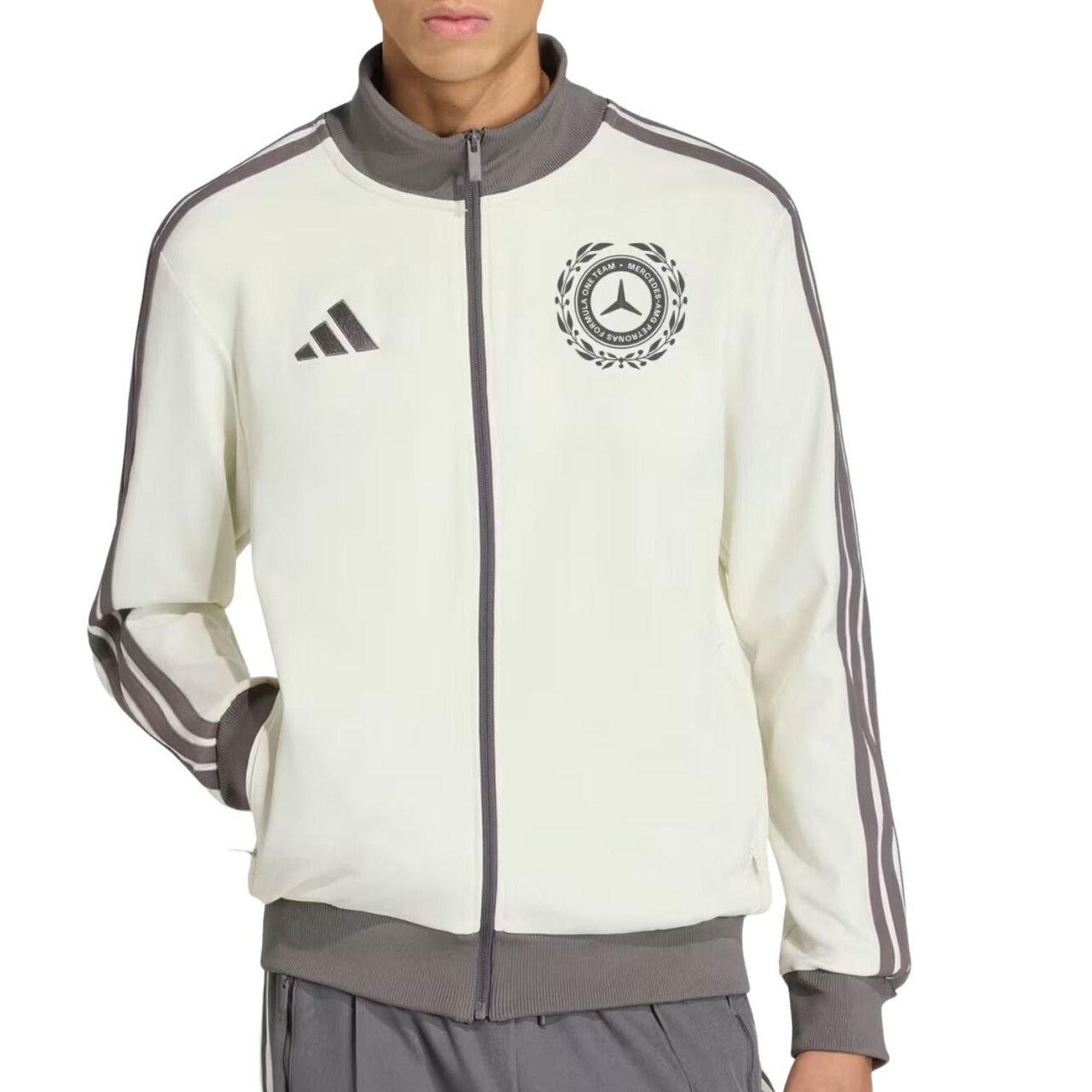 adidas Mercedes-AMG F1 Team Silver Arrows Track Top 'Off White Granite' KE8270