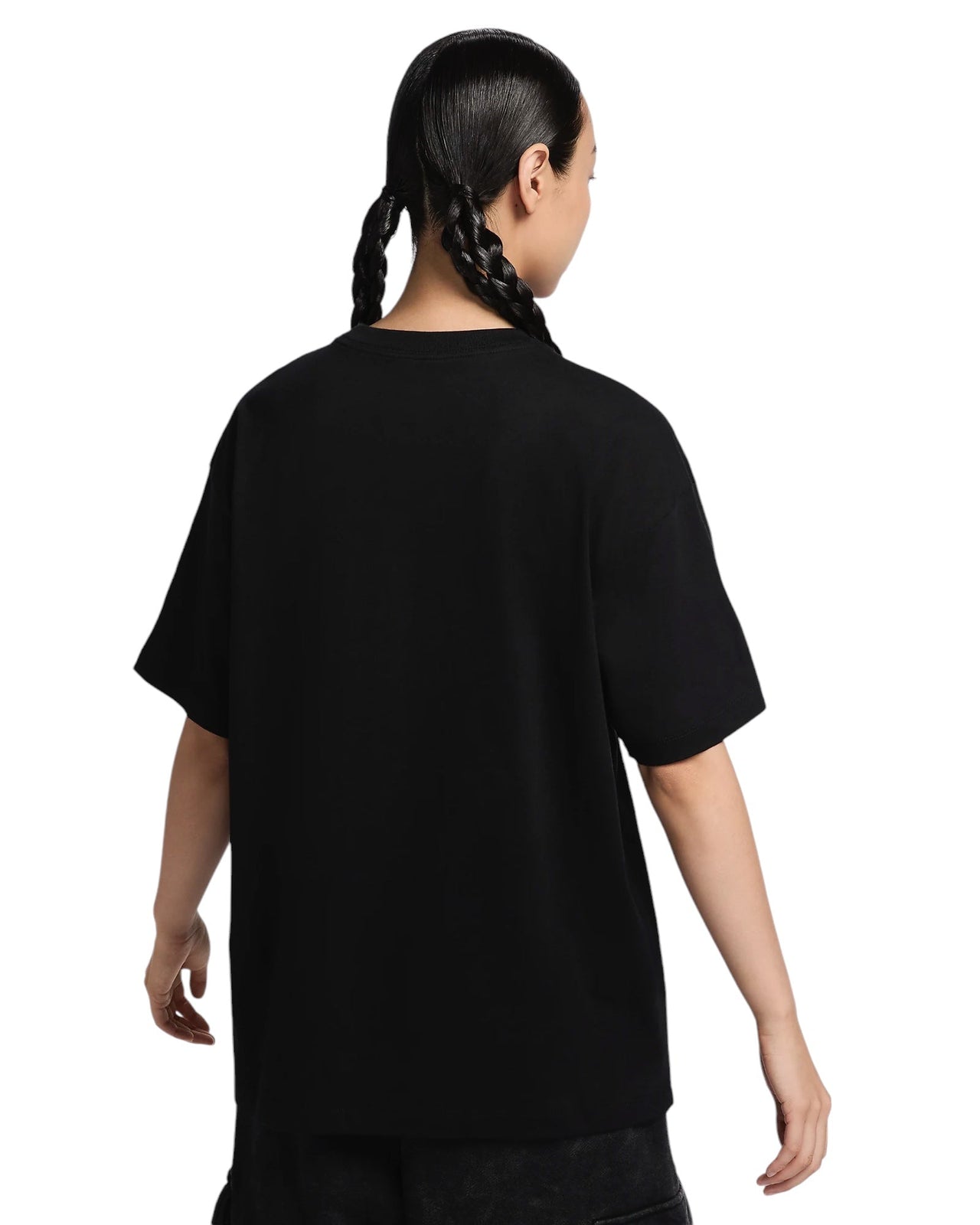 (WMNS) Nike Sportswear T-Shirts 'Black Silver' FZ1154-010