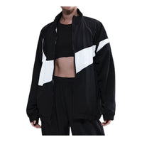 (WMNS) Nike Oversized Woven Jacket 'Black White' HV4108-010