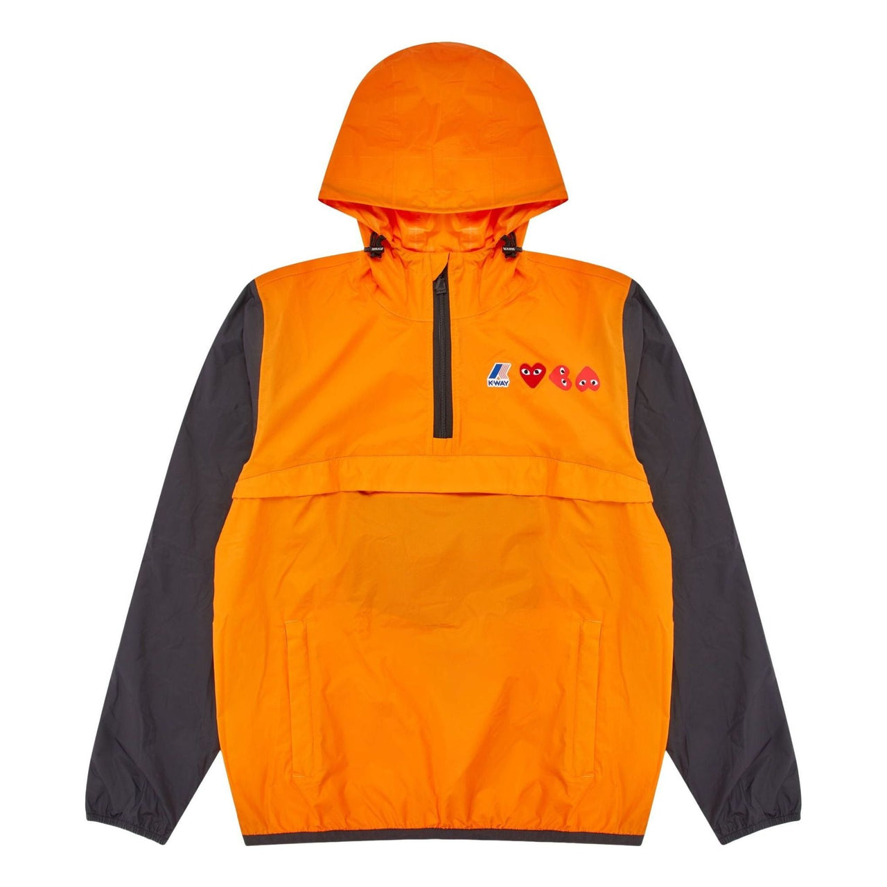 COMME des GARCONS PLAY FW25 x K-Way Half Zip Hoodie 'Orange' AZ-J506-051-1