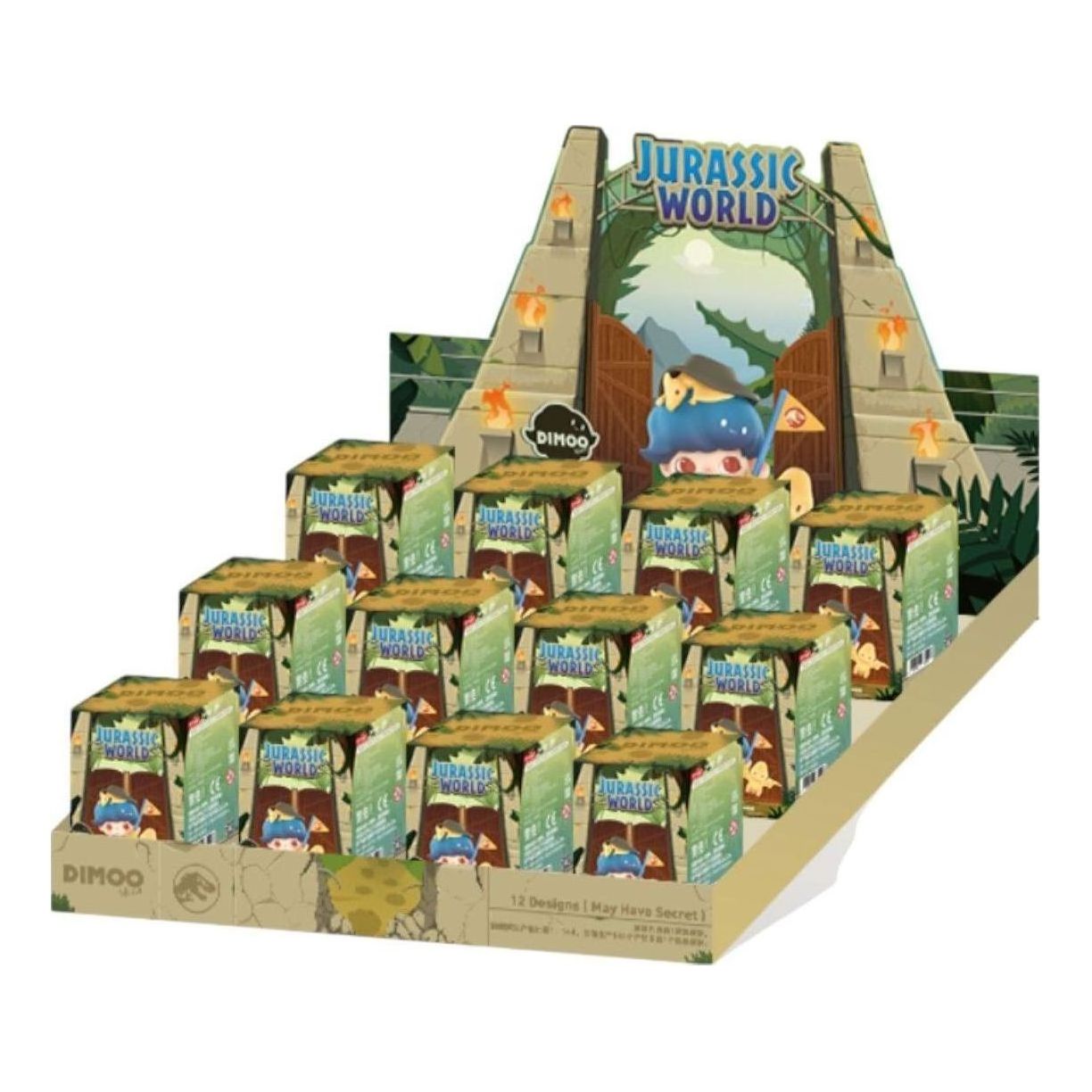 Pop Mart Dimoo Jurassic World Figures Sealed Case (12 Blind Boxes) 012022061600725-615438383