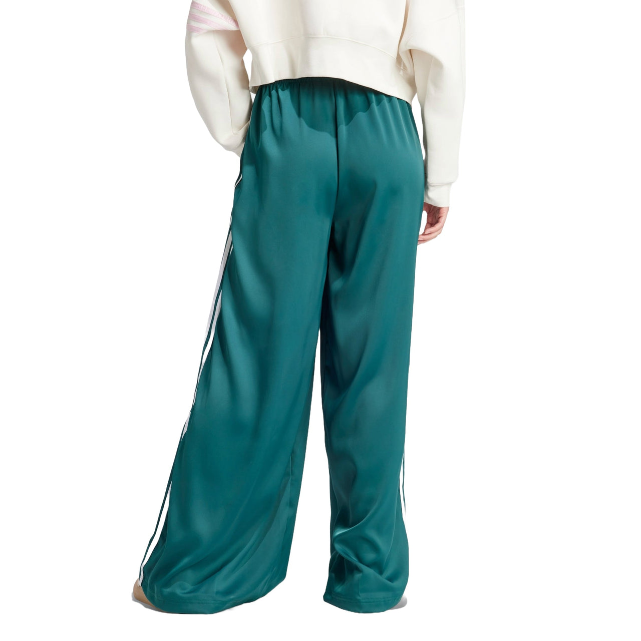 (WMNS) adidas Adicolor Satin Wide Leg Track Pants Asia Sizing 'Collegiate Green' IP2960
