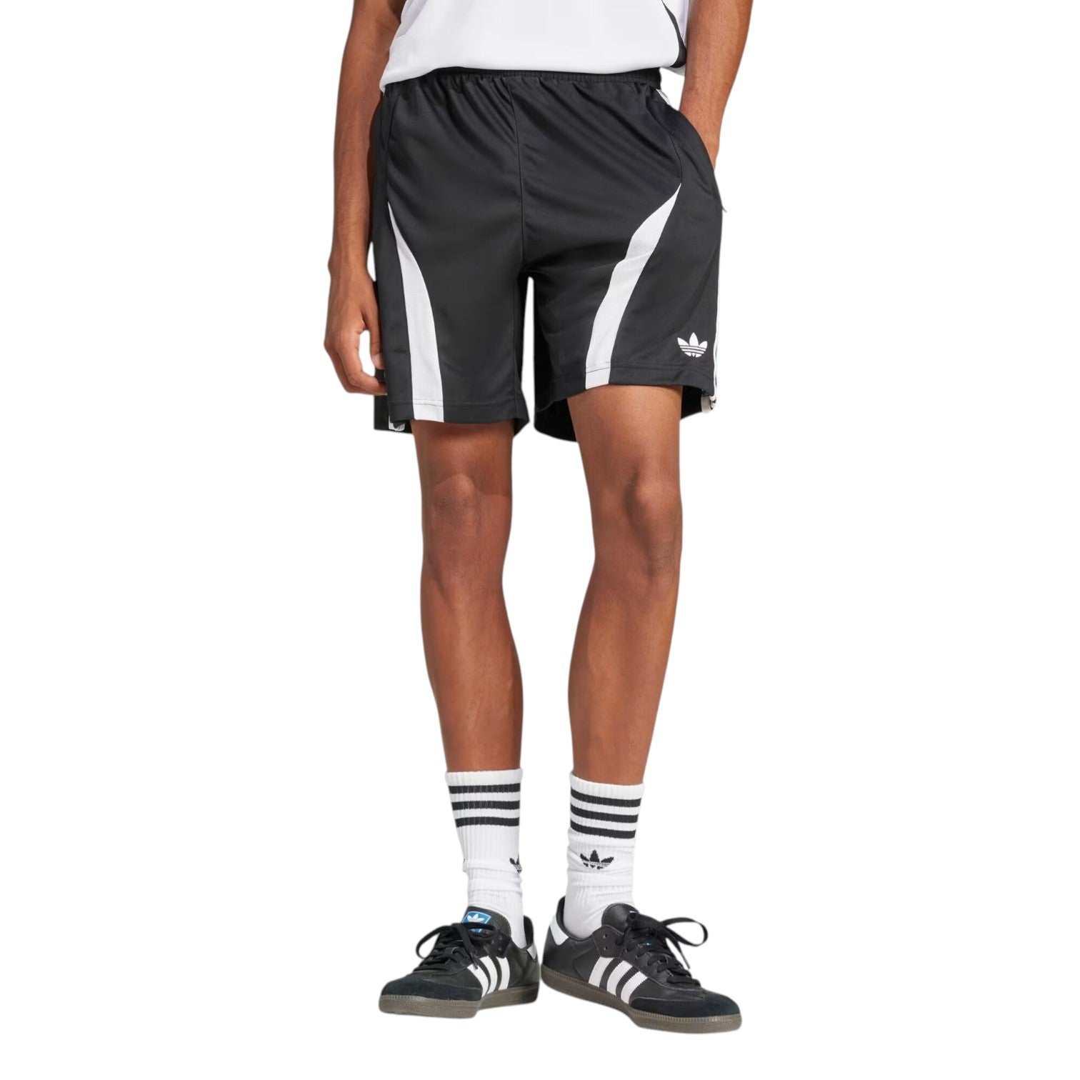 adidas Adicolor Teamgeist Shorts Asia Sizing 'Black White' JC6230