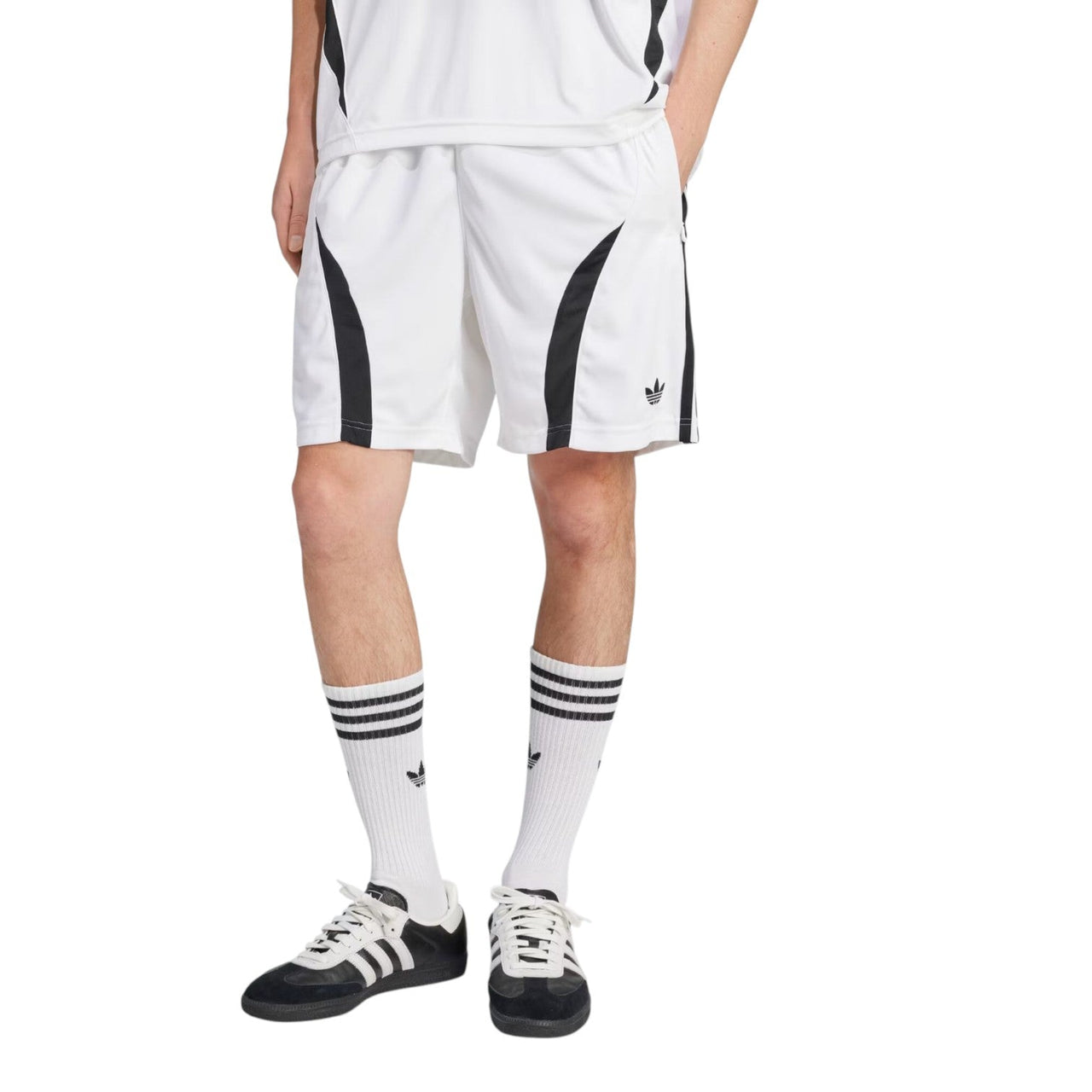 adidas Adicolor Teamgeist Shorts 'White Black' JP1122