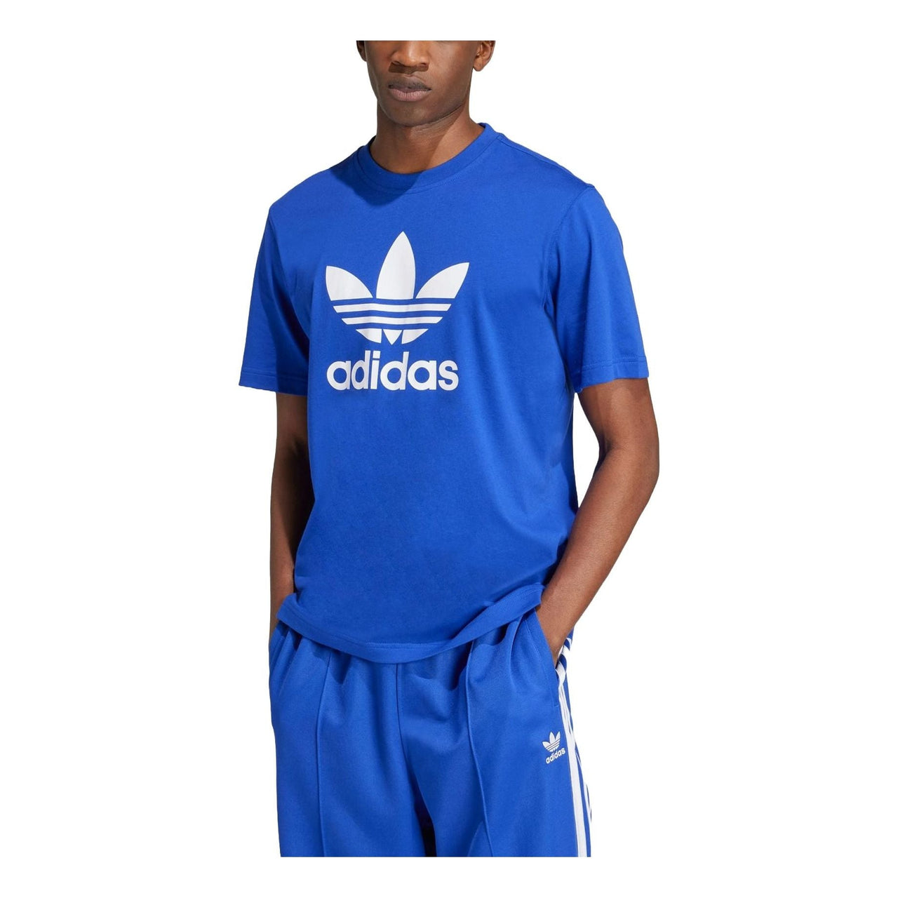 adidas Adicolor Trefoil T-Shirt Asia Sizing 'Blue White' IZ3058