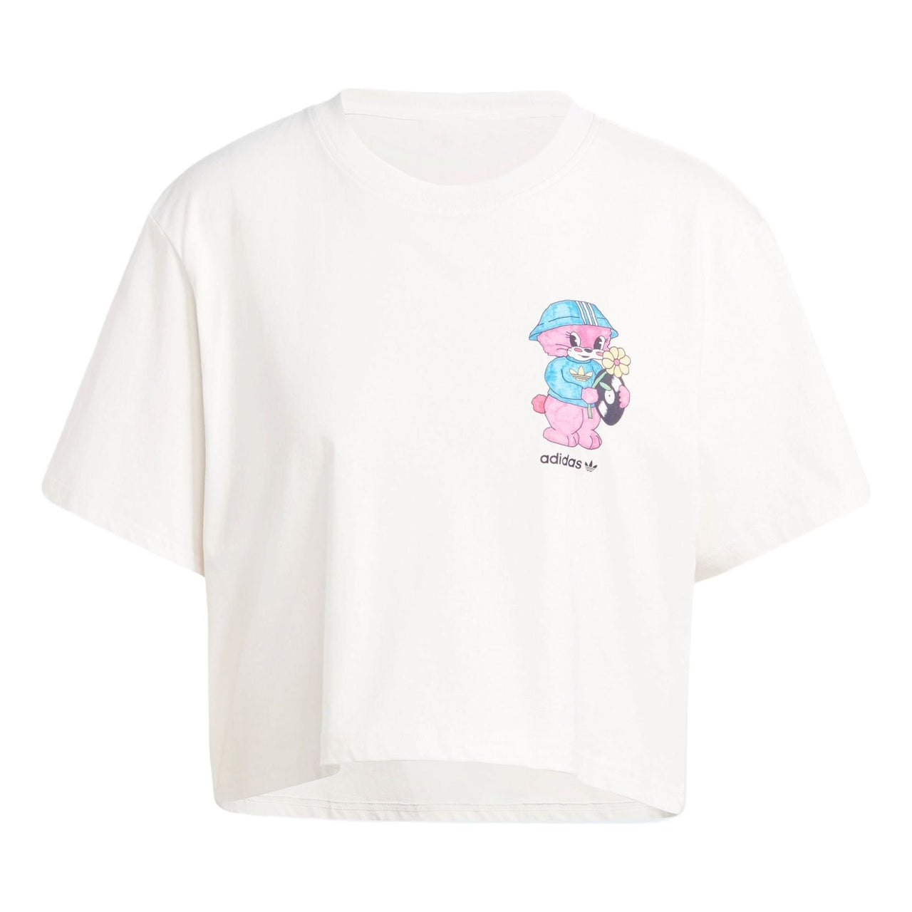(WMNS) adidas Adidorable Cropped T-shirt Asia Sizing 'White' IT5366