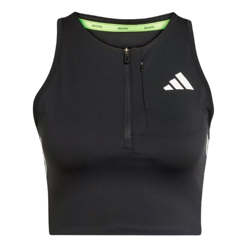 (WMNS) adidas Adizero Running Gel Pocket Crop Top 'Black' JN7162