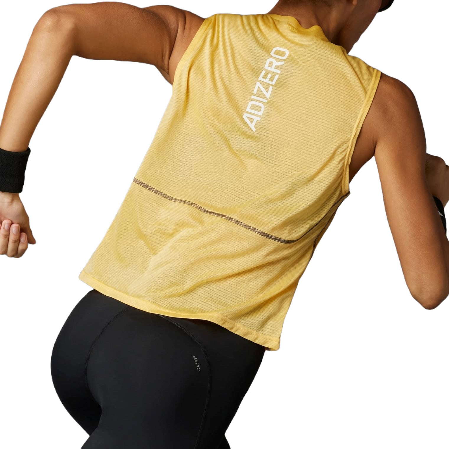 (WMNS) adidas Adizero Running Tank Asia Sizing 'Yellow' IR7124