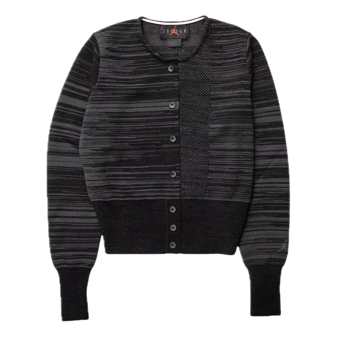 (WMNS) Air Jordan x Tla Knitwear Cardigan 'Dark Smoke Grey Black' IB0935-070