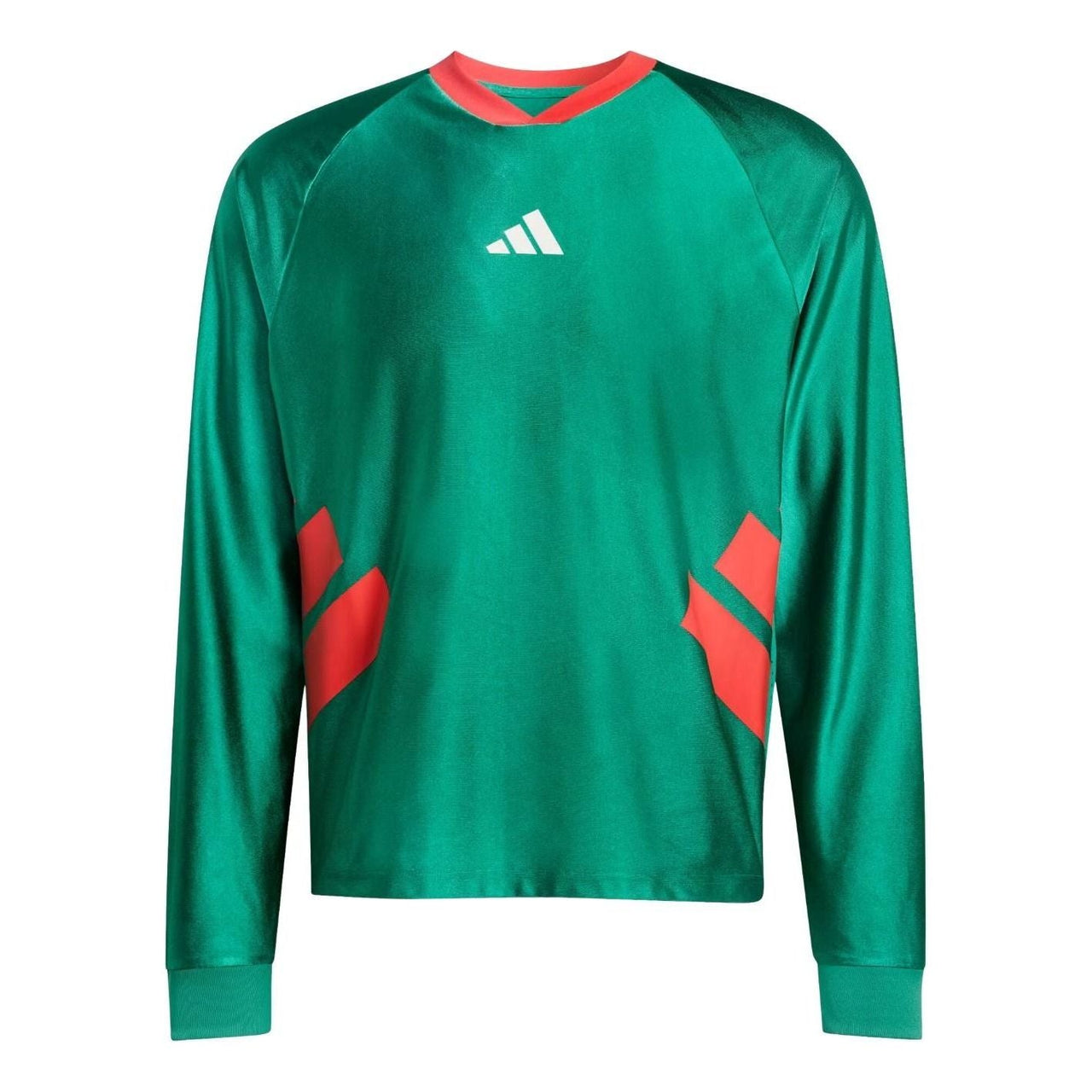 adidas All Time Classics Longsleeve T-shirt 'Court Green Semi Lucid Red' JY8670