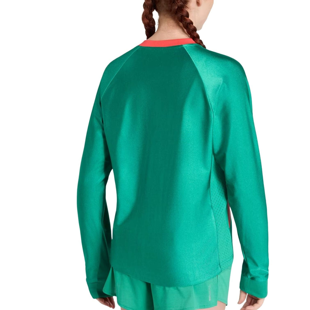 adidas All Time Classics Longsleeve T-shirt 'Court Green Semi Lucid Red' JY8670