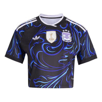 (WMNS) adidas Argentina 26 Away Cropped Jersey 'Black Lucid Blue Blue Burst' KE5984