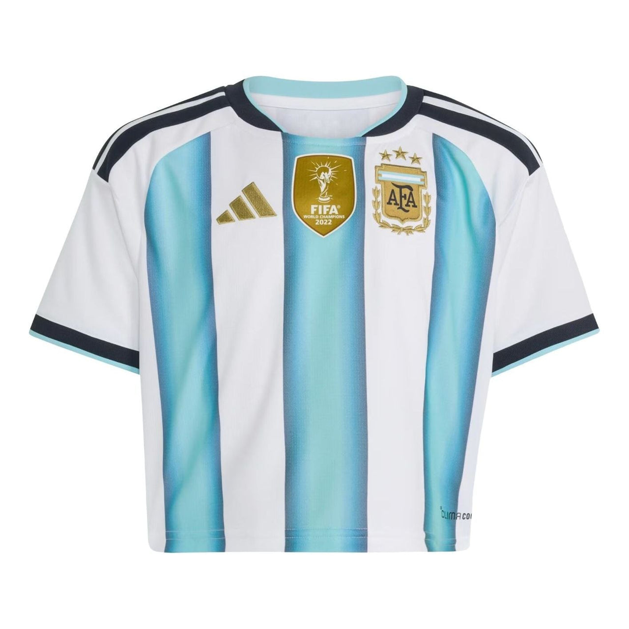 (WMNS) adidas Argentina 26 Home Cropped Jersey 'White Icey Blue Light Blue' KE5982