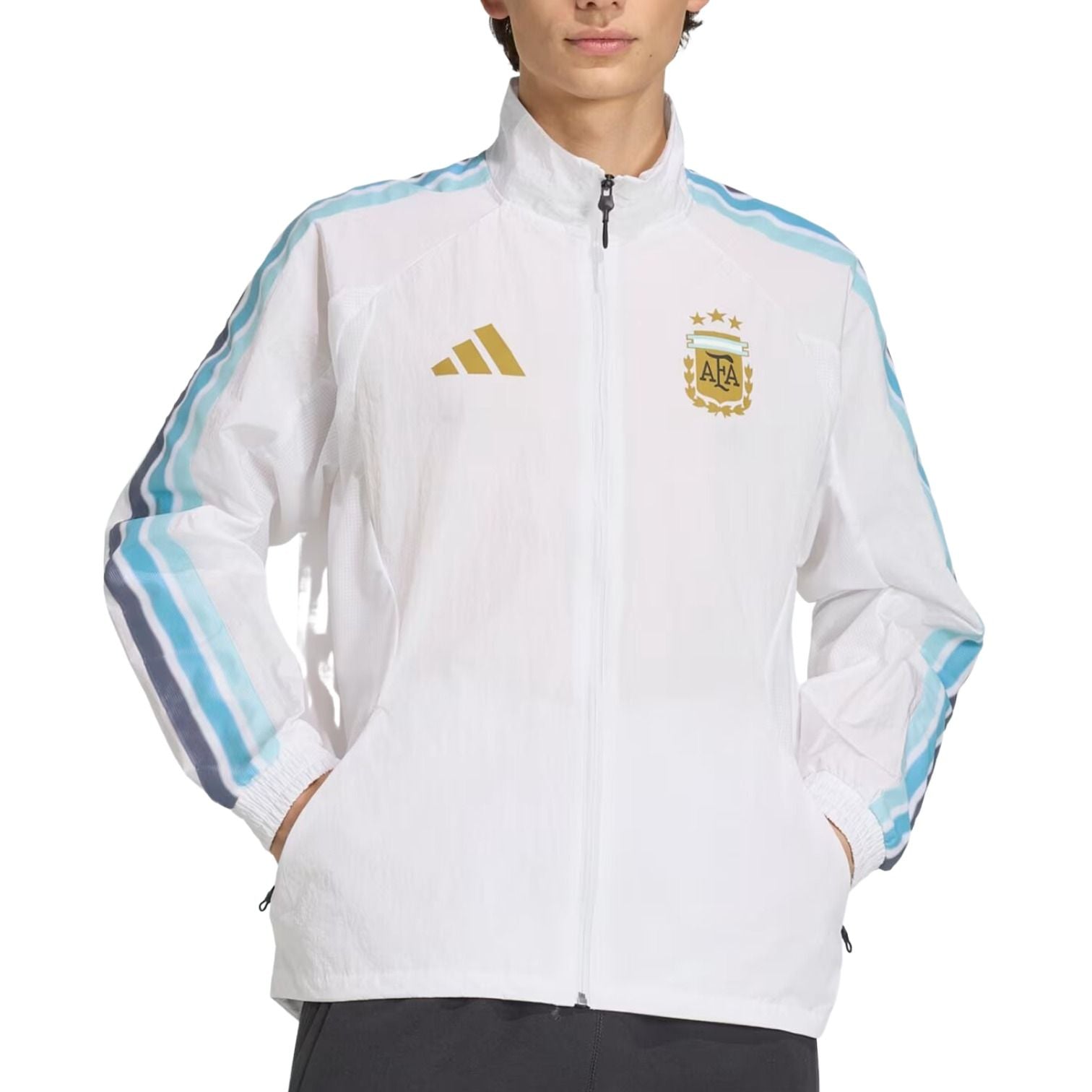 adidas Argentina 2026 Anthem Jacket Asia Sizing 'White' JZ6285