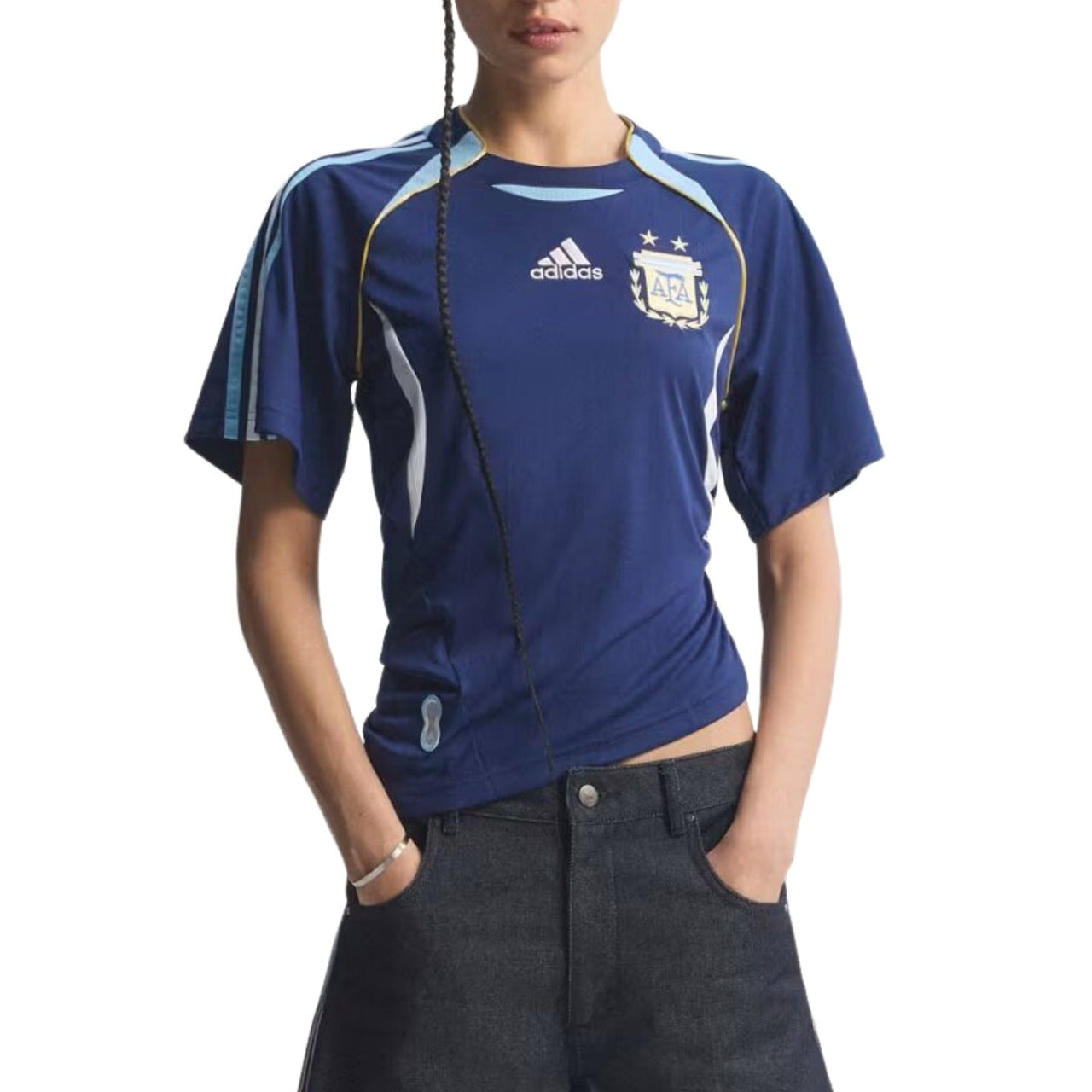 (WMNS) adidas Argentina Reconstructed Bringback Jersey 'Dark Blue' KE2289
