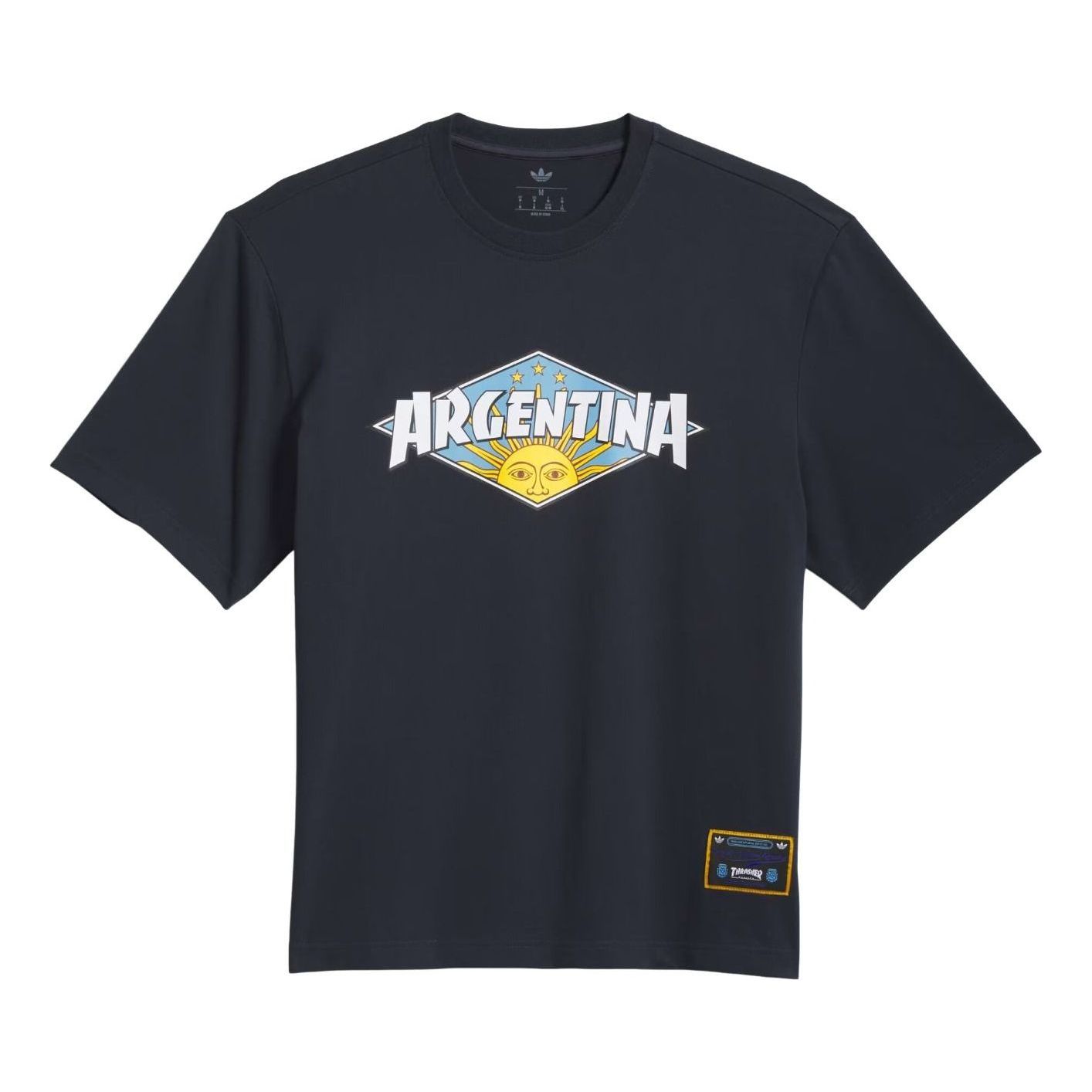 adidas Argentina x Thrasher T-Shirt Asia Sizing 'Navy' KX4543