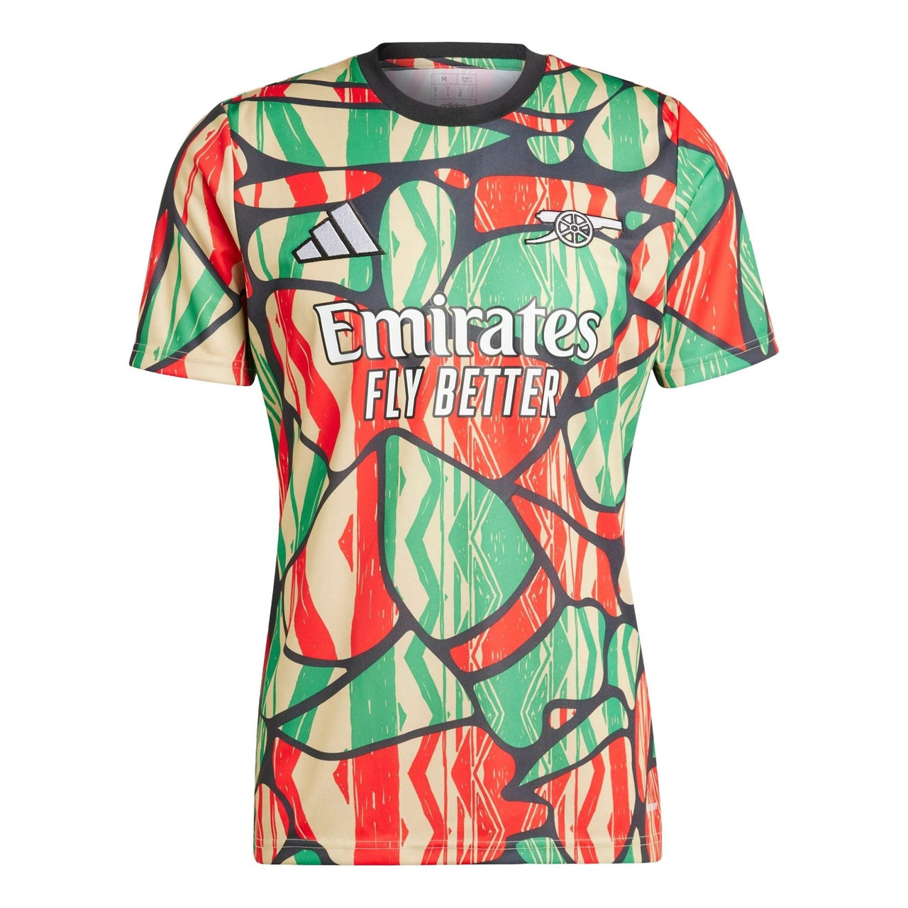 adidas Arsenal Pre-Match Football Jersey Asia Sizing 'Green Red' IS9996
