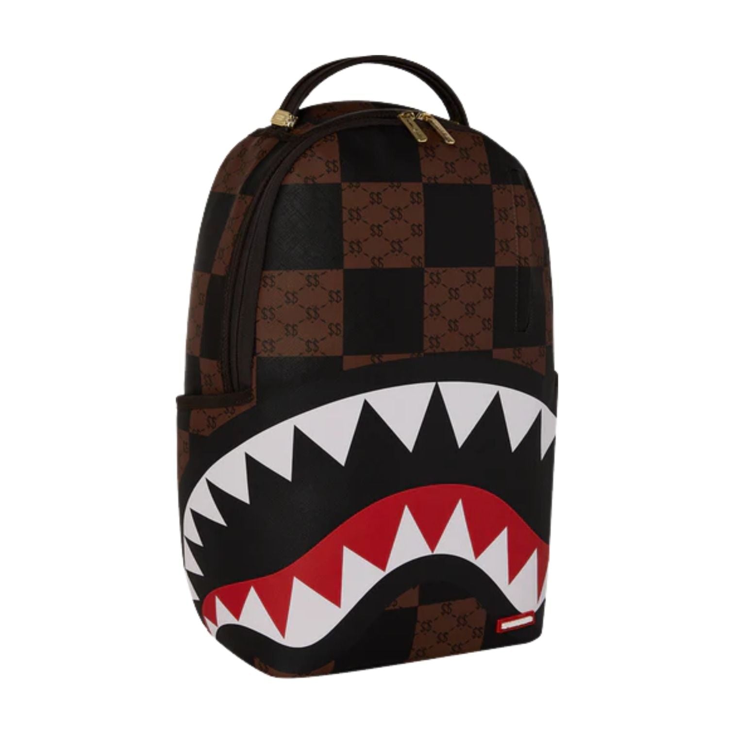 Sprayground That Big Check Shark Backpack 'Brown Black' B6263