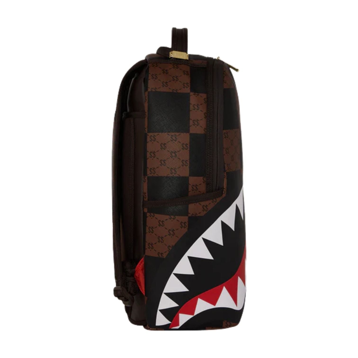 Sprayground That Big Check Shark Backpack 'Brown Black' B6263