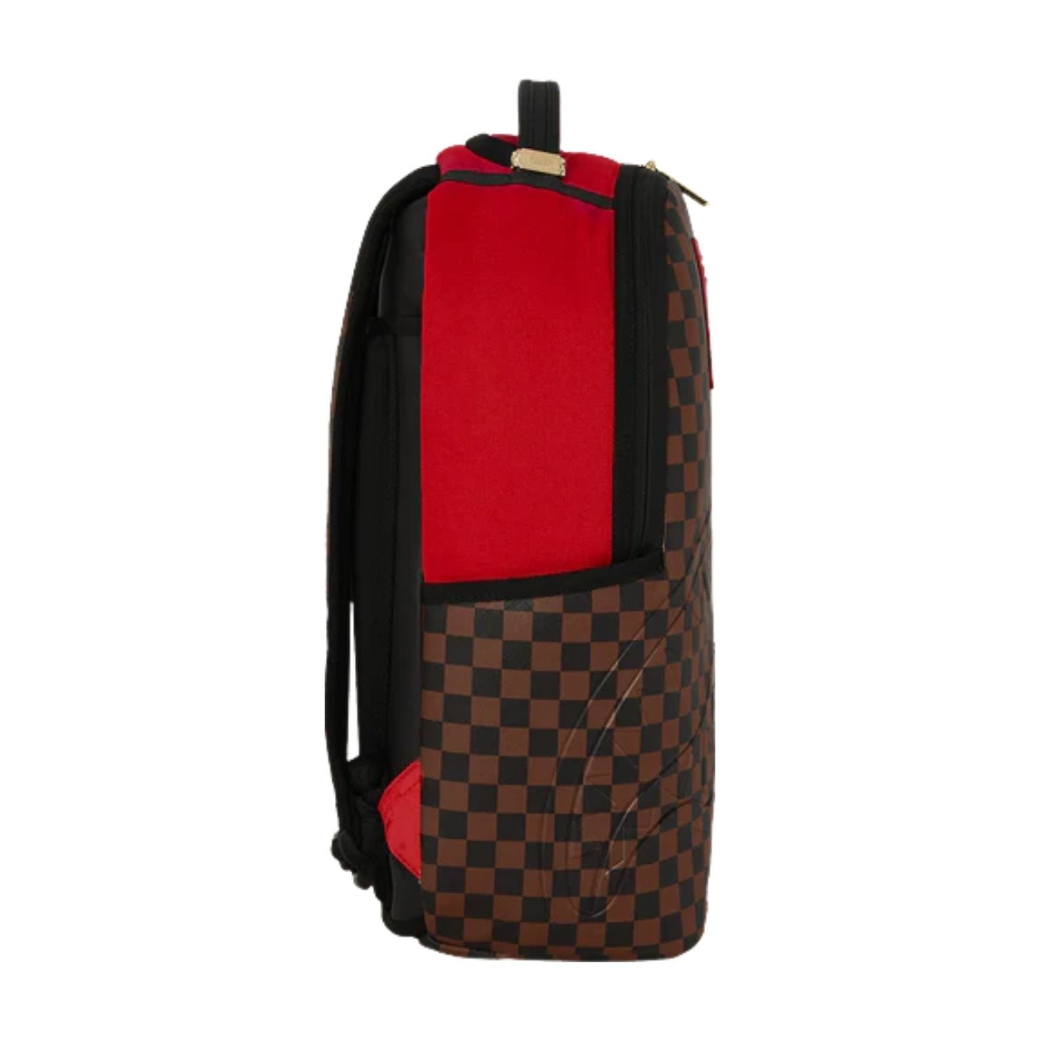 Sprayground Katana Check Boss Backpack 'Brown Red' B8571
