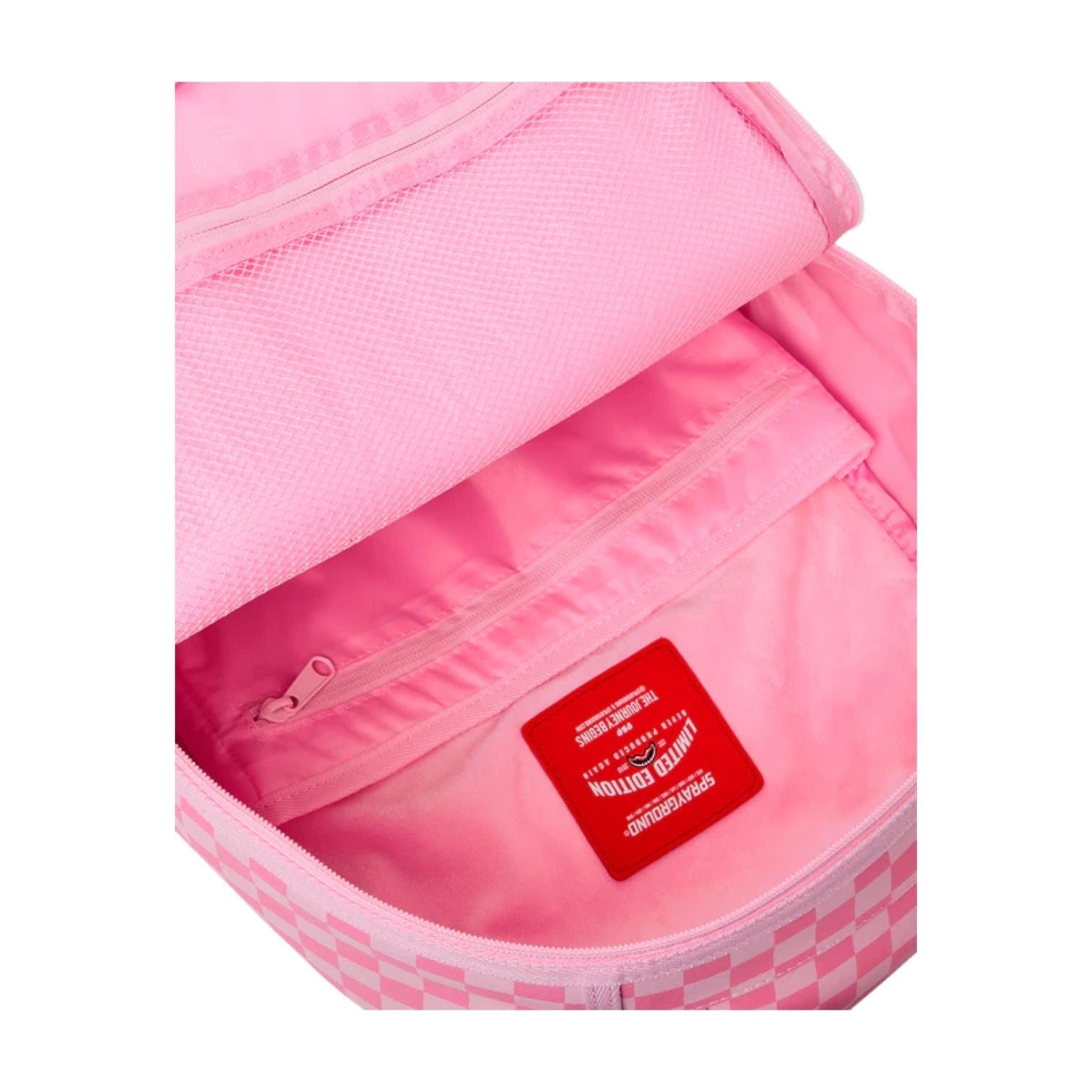 Sprayground Pink Sharks In Paris Patch Backpack 'Pink' B8717