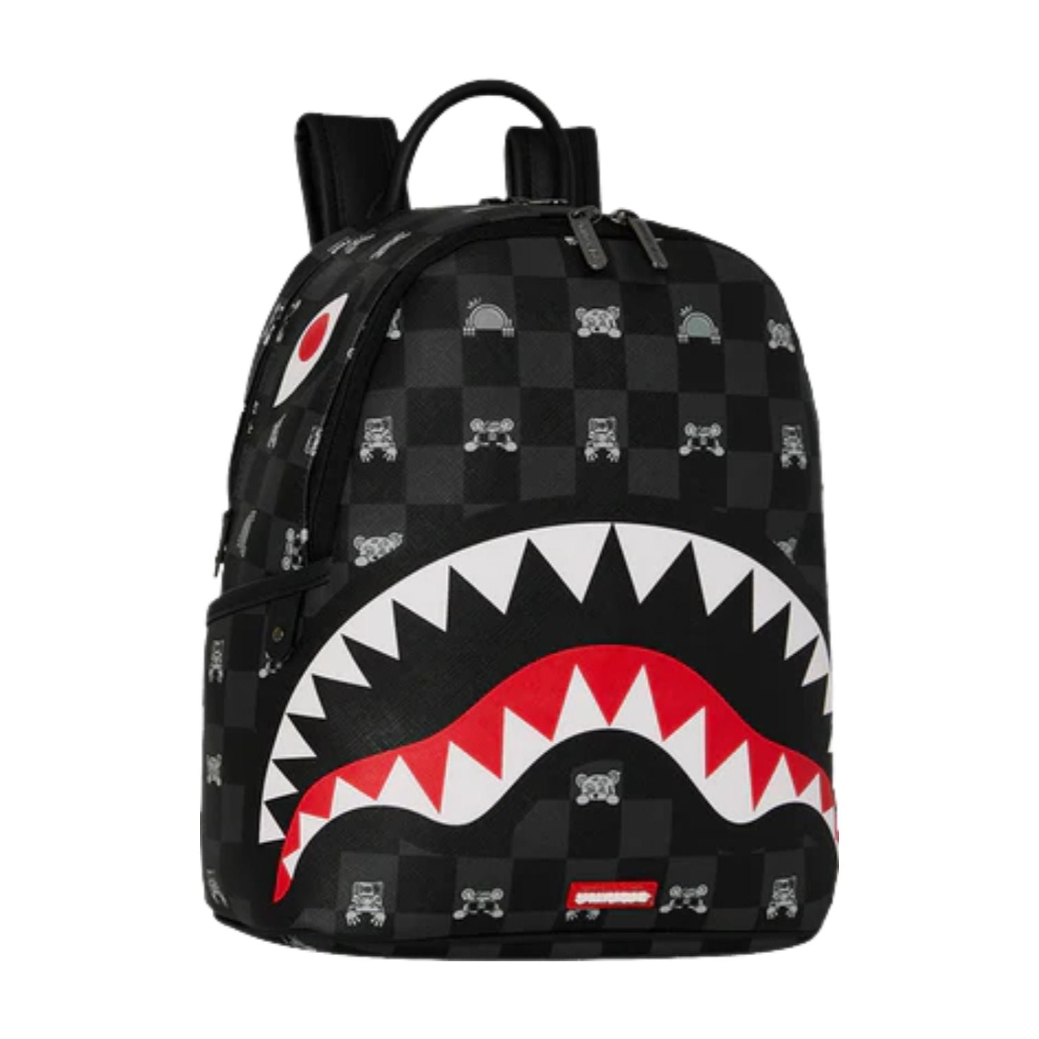 Sprayground Gray Peeking Character Check Savage Backpack 'Black' B8908
