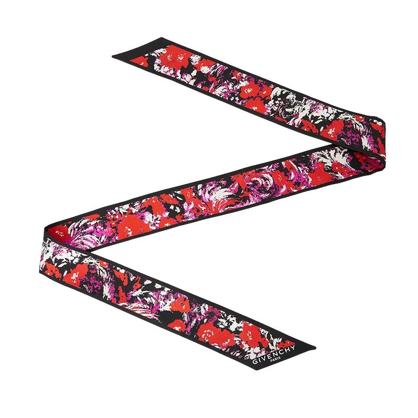 (WMNS) Givenchy SS26 Bandeau in Silk with Floral Print 'Black Fuchsia' BG00NZG002-038