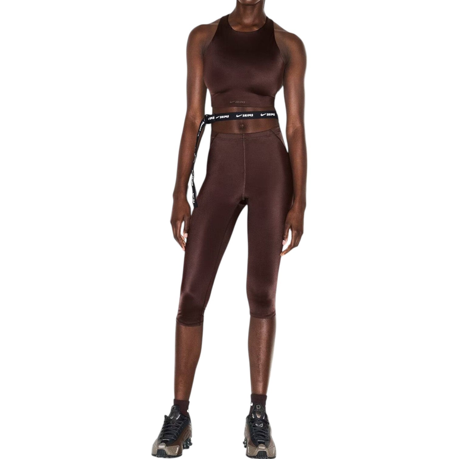 (WMNS) Nike x SKIMS Shine High-Waisted 17" Leggings with Drawcord 'Phoenix' BOLEG7887W-PHO