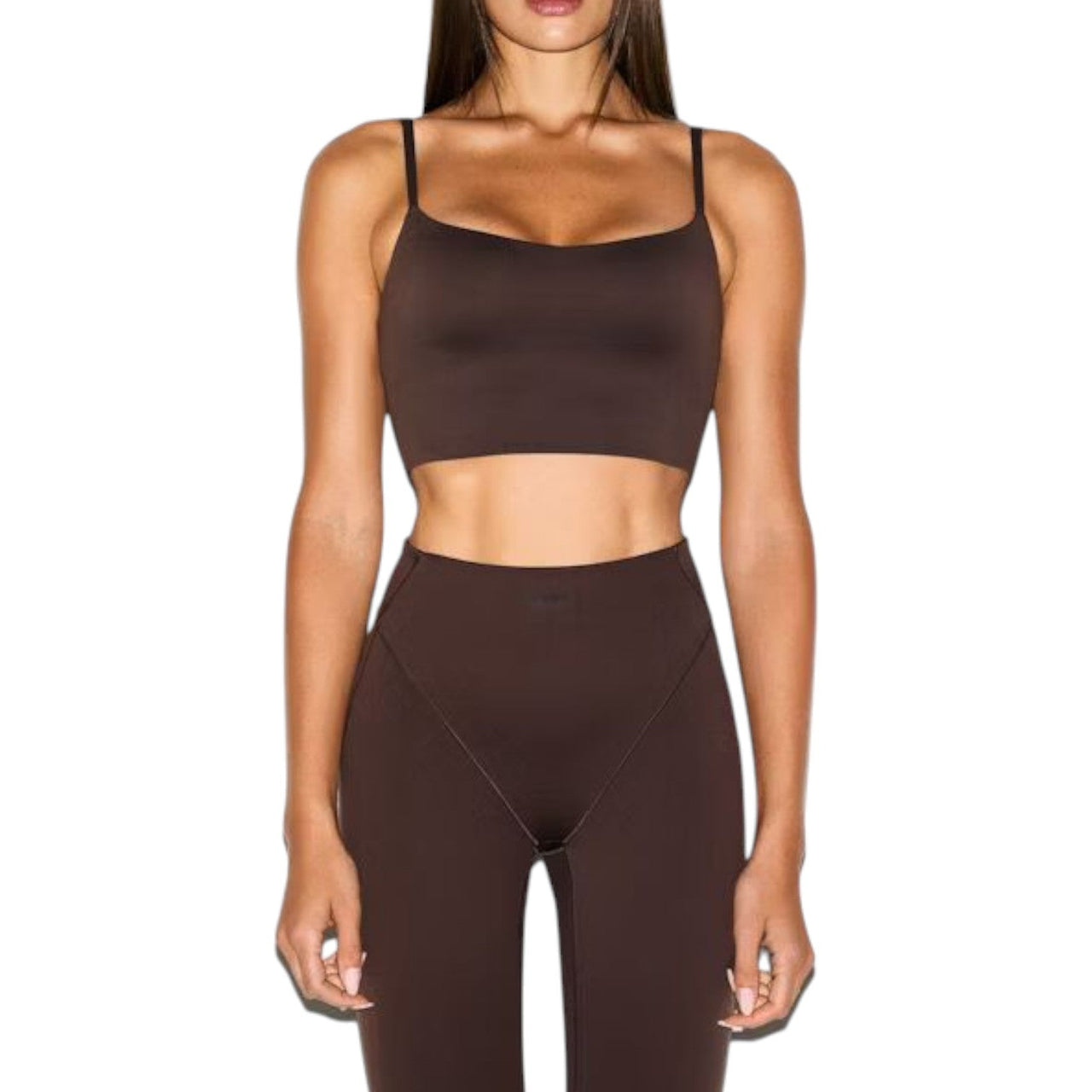 (WMNS) Nike x SKIMS Matte Cami Longline Bra 'Dark Sepia' BRSPT5115-DSP