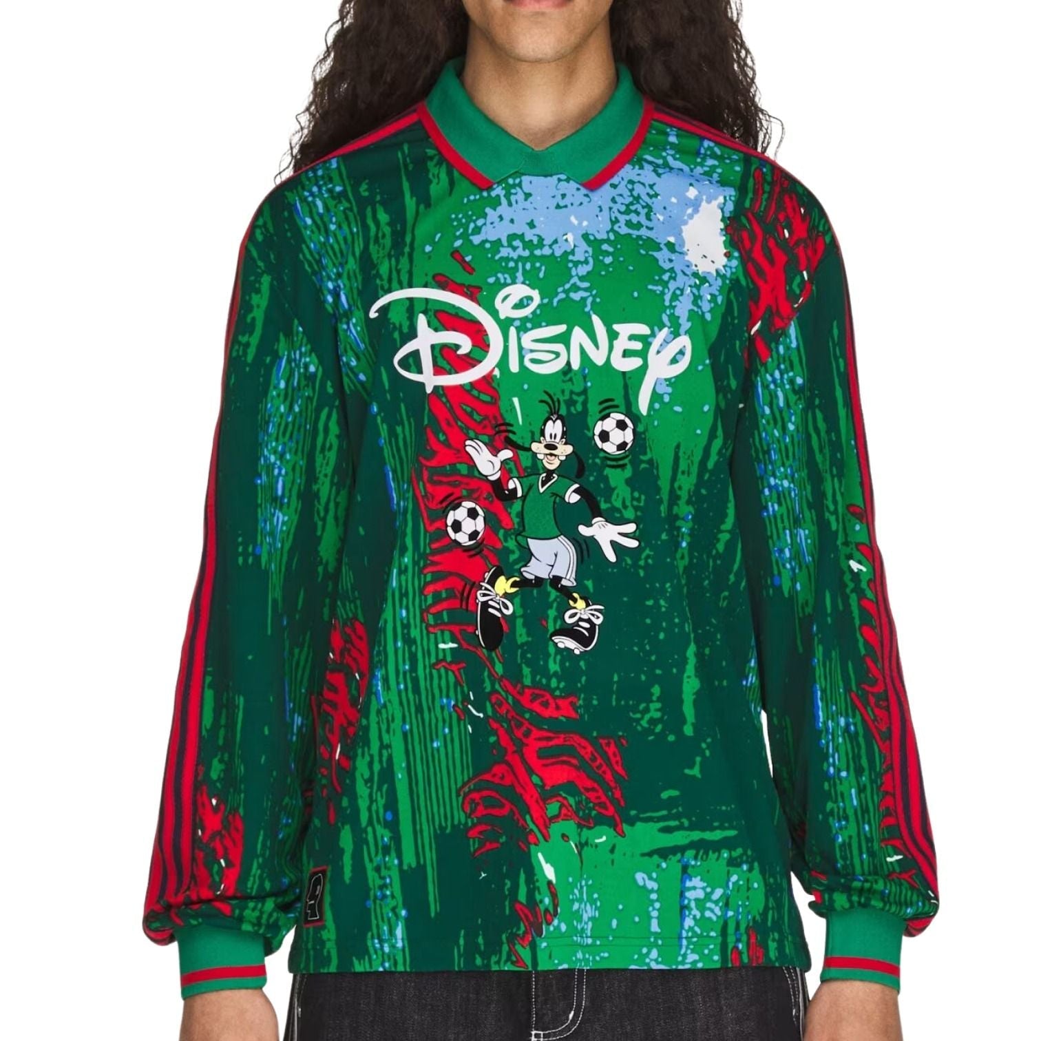 adidas x Brain Dead x Disney Long Sleeve Jersey Asia Sizing 'Red Bold Green Blue' KR5177