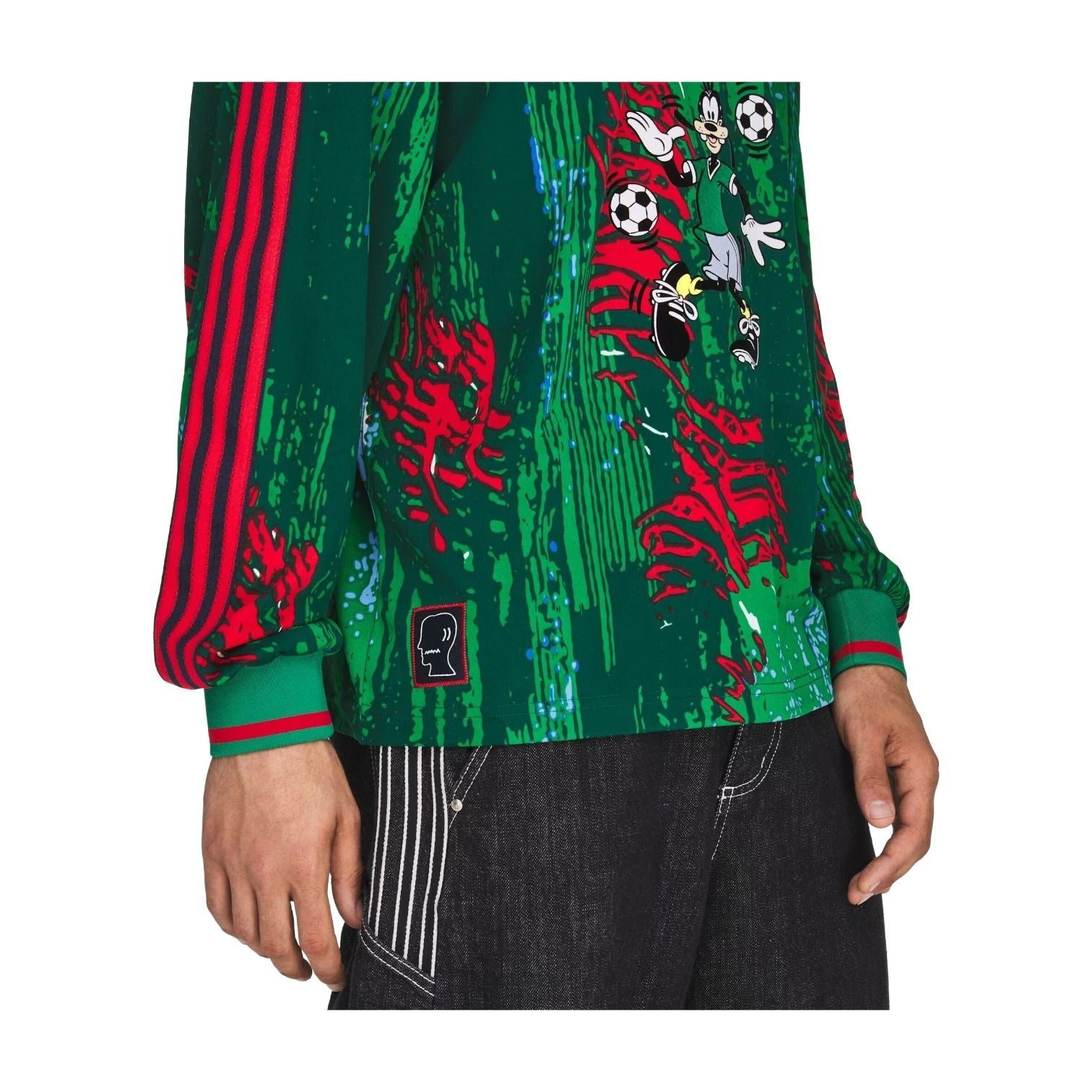adidas x Brain Dead x Disney Long Sleeve Jersey Asia Sizing 'Red Bold Green Blue' KR5177