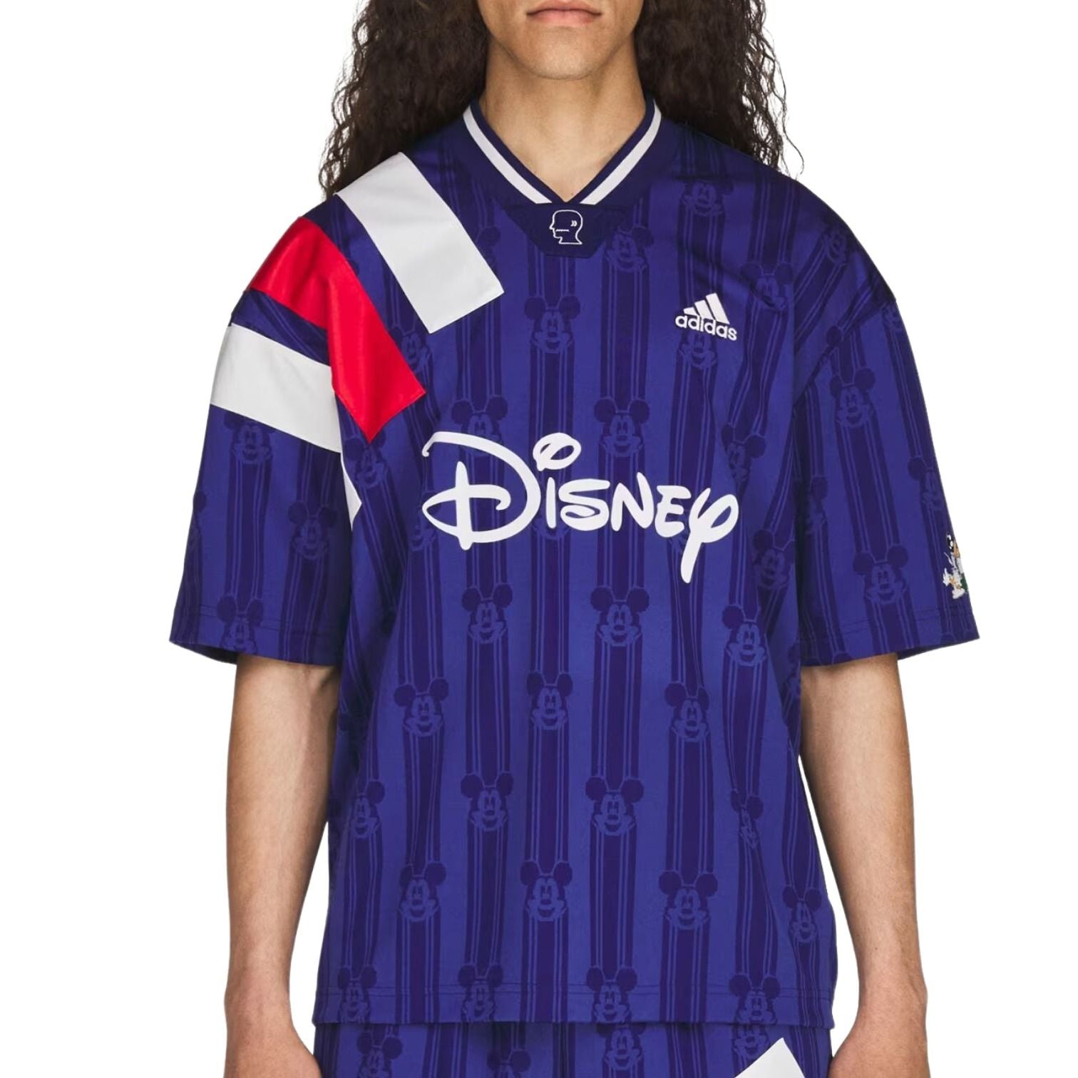 adidas x Brain Dead x Disney Football Jersey Asia Sizing 'Victory Blue' KR5194