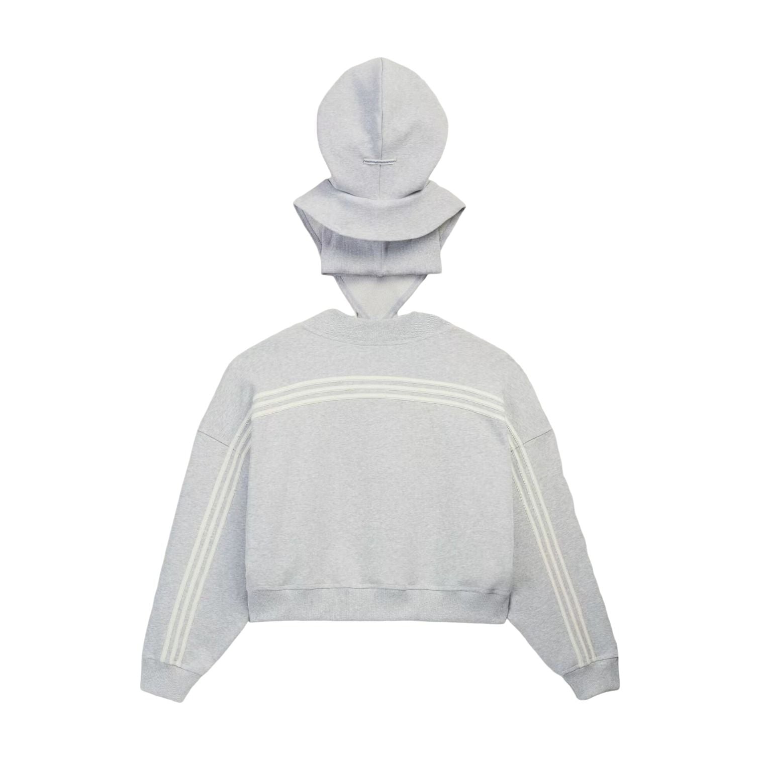 adidas x Bad Bunny Heavy Hooded Balaclava Sweatshirt 'Light Grey Heather' KF1798