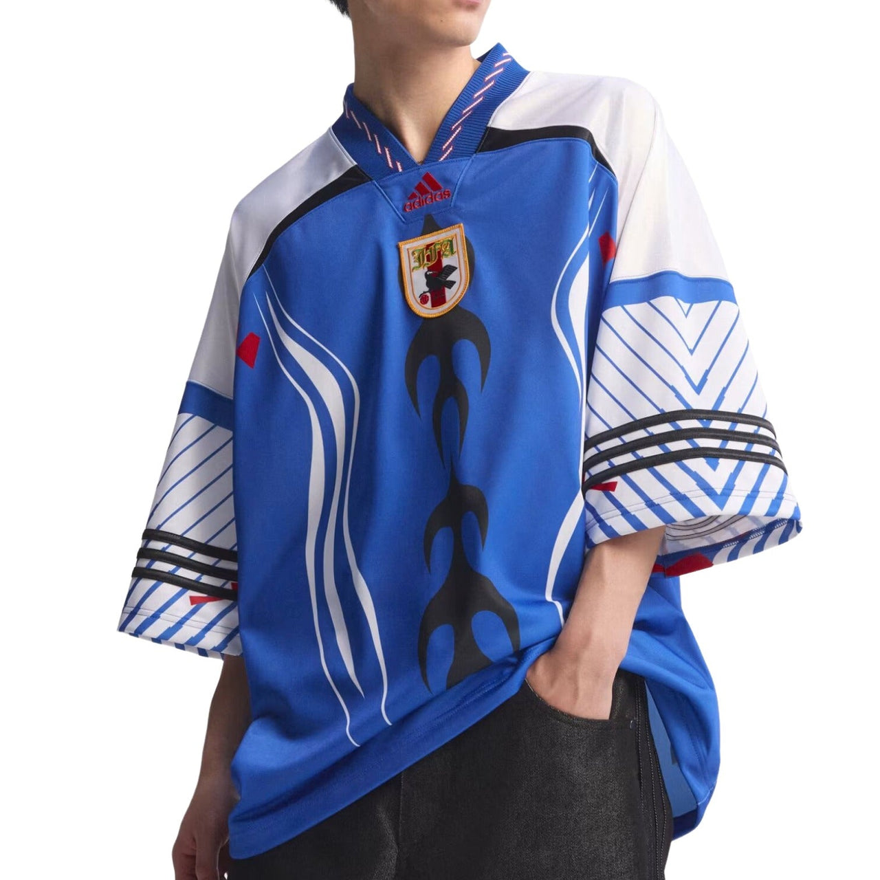 adidas Bringback Remixed Japan Jersey 'Power Blue White Red' KD5984