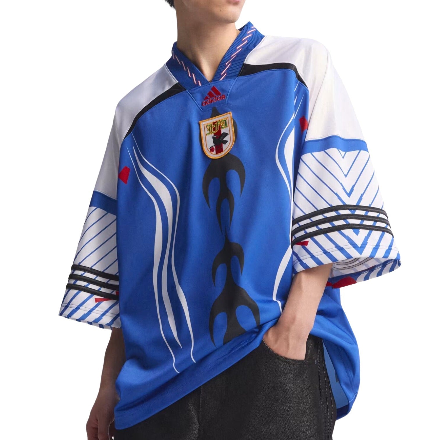 adidas Bringback Remixed Japan Jersey 'Power Blue White Red' KD5984