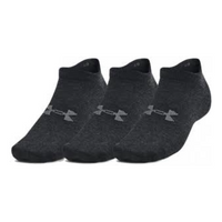 Under Armour Essential No Show Socks 3 Pick 'Black' 1361459-002