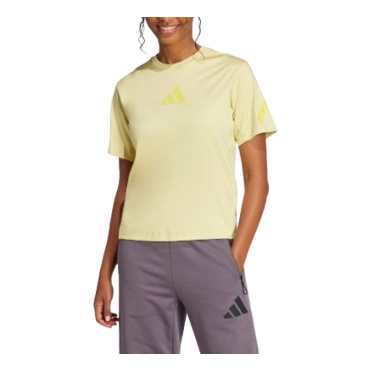 (WMNS) adidas Z.N.E. T-Shirt Asia Sizing 'Yellow' JC5400