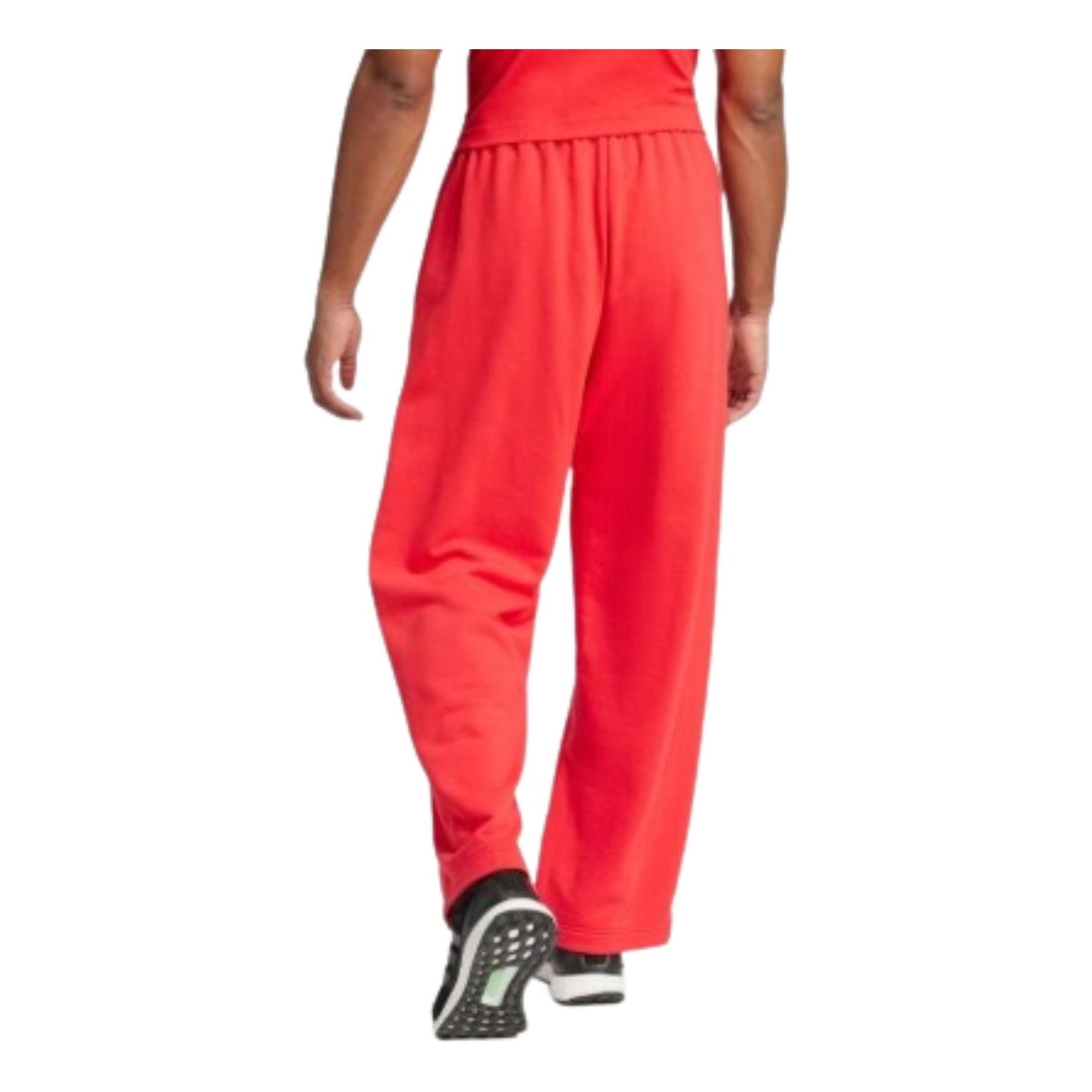 adidas Essentials Wide Leg 3 Bar Logo Pants Asia Sizing 'Red' JF3601