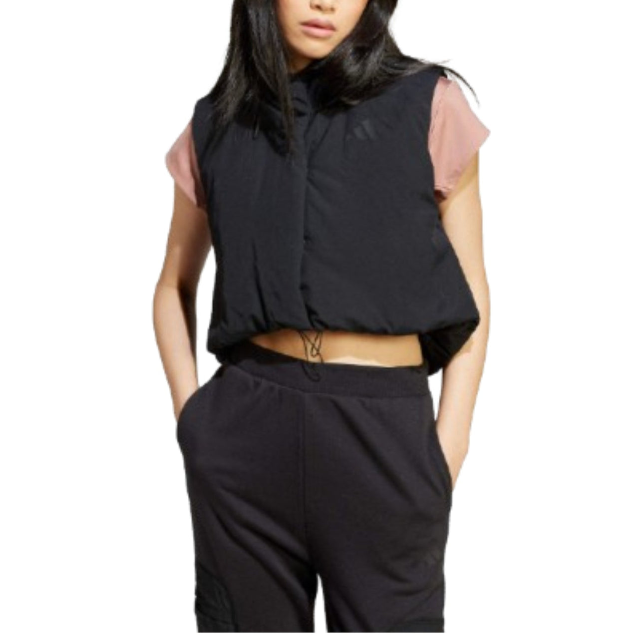 (WMNS) adidas City Escape Cropped Vest Asia Sizing 'Black' JF3418
