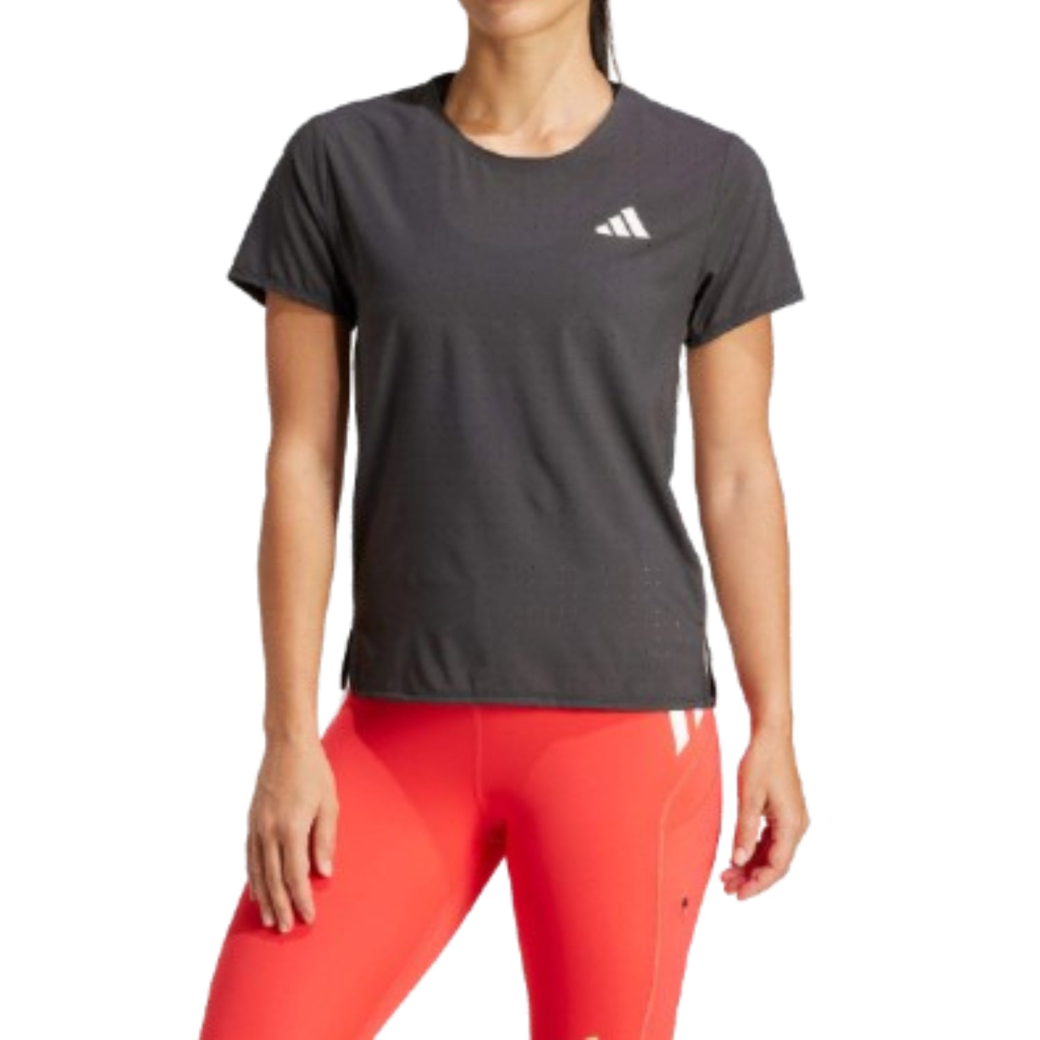 (WMNS) adidas Adizero Running T-Shirt Asia Sizing 'Black' JF3480
