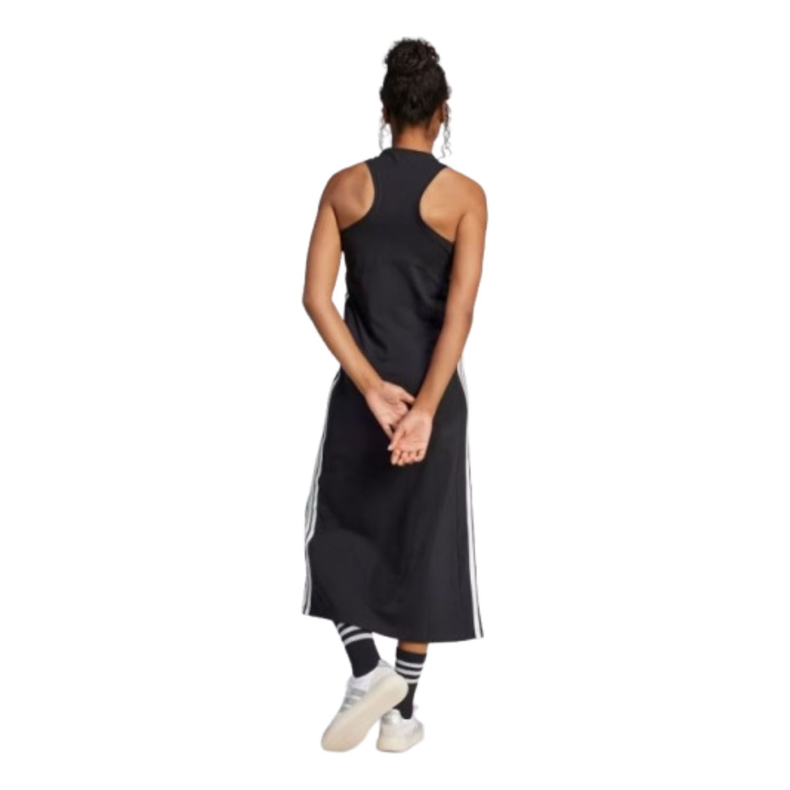 (WMNS) adidas Essentials 3-Stripes Long Racerback Dress Asia Sizing 'Black White' JE1208