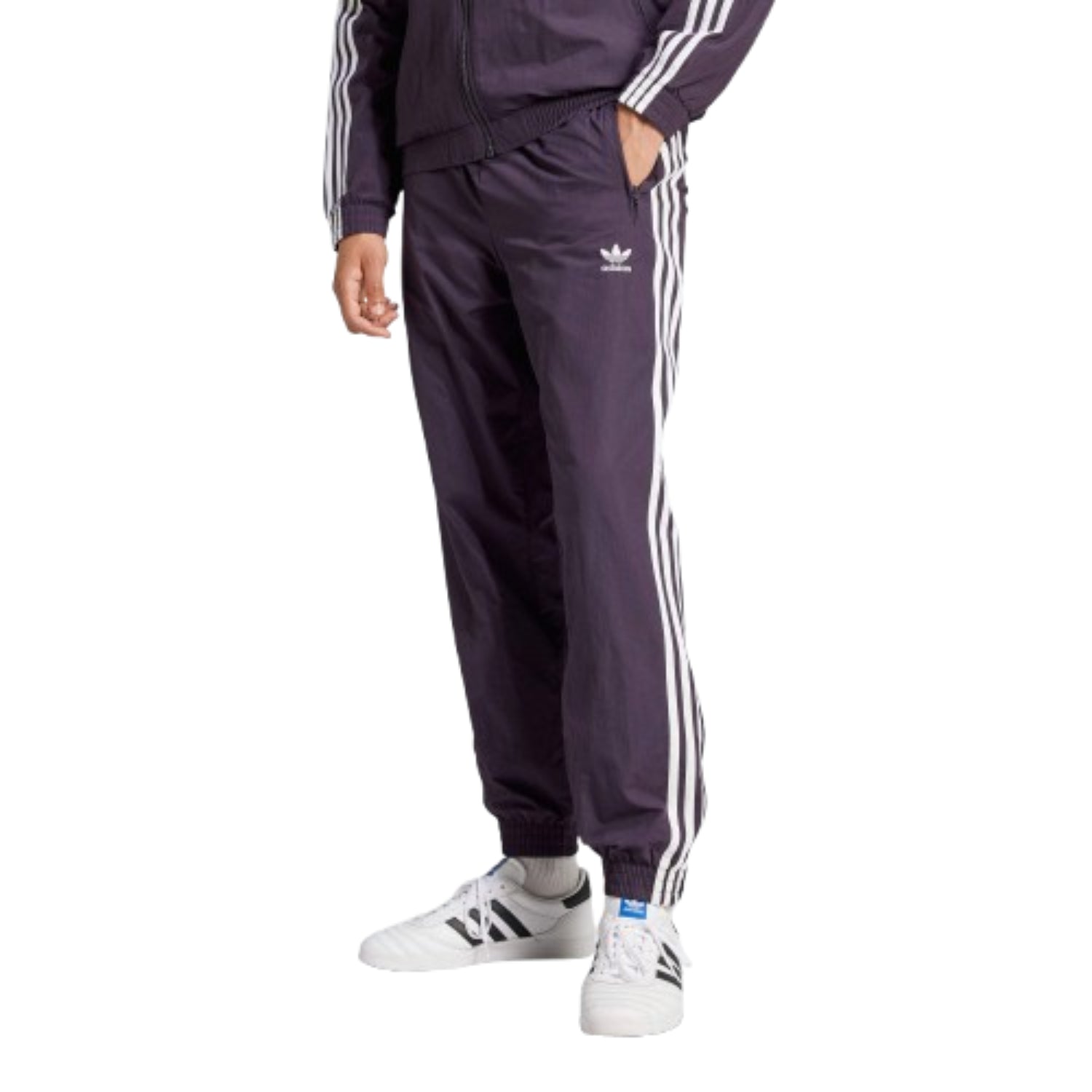 adidas Adicolor Sweat Firebird Track Pants Asia Sizing 'Purple White' IZ2412