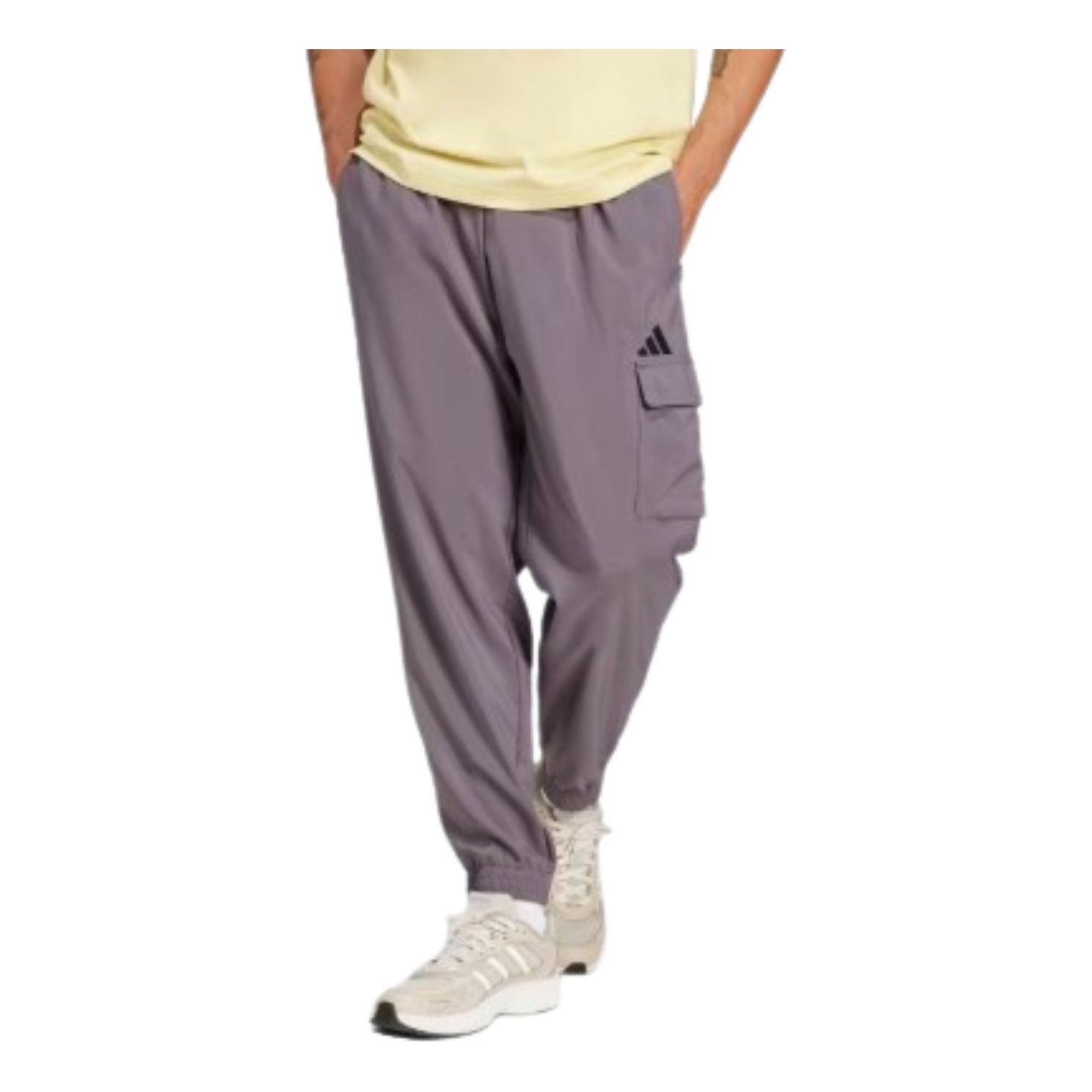adidas Essentials Small Logo Cargo Pants Asia Sizing 'Purple' JD1822